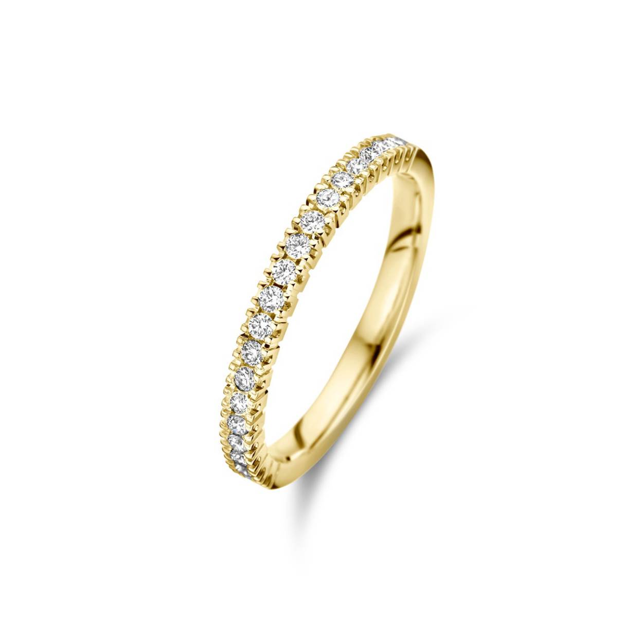 Ring geel goud 18kt Davis met diamanten