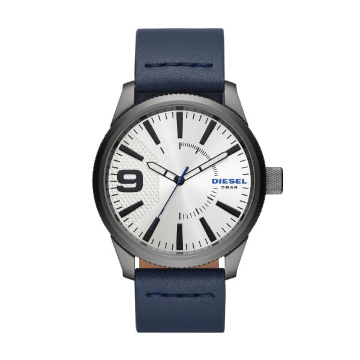 Diesel DZ1859 Leder Blauw 24mm horlogeband
