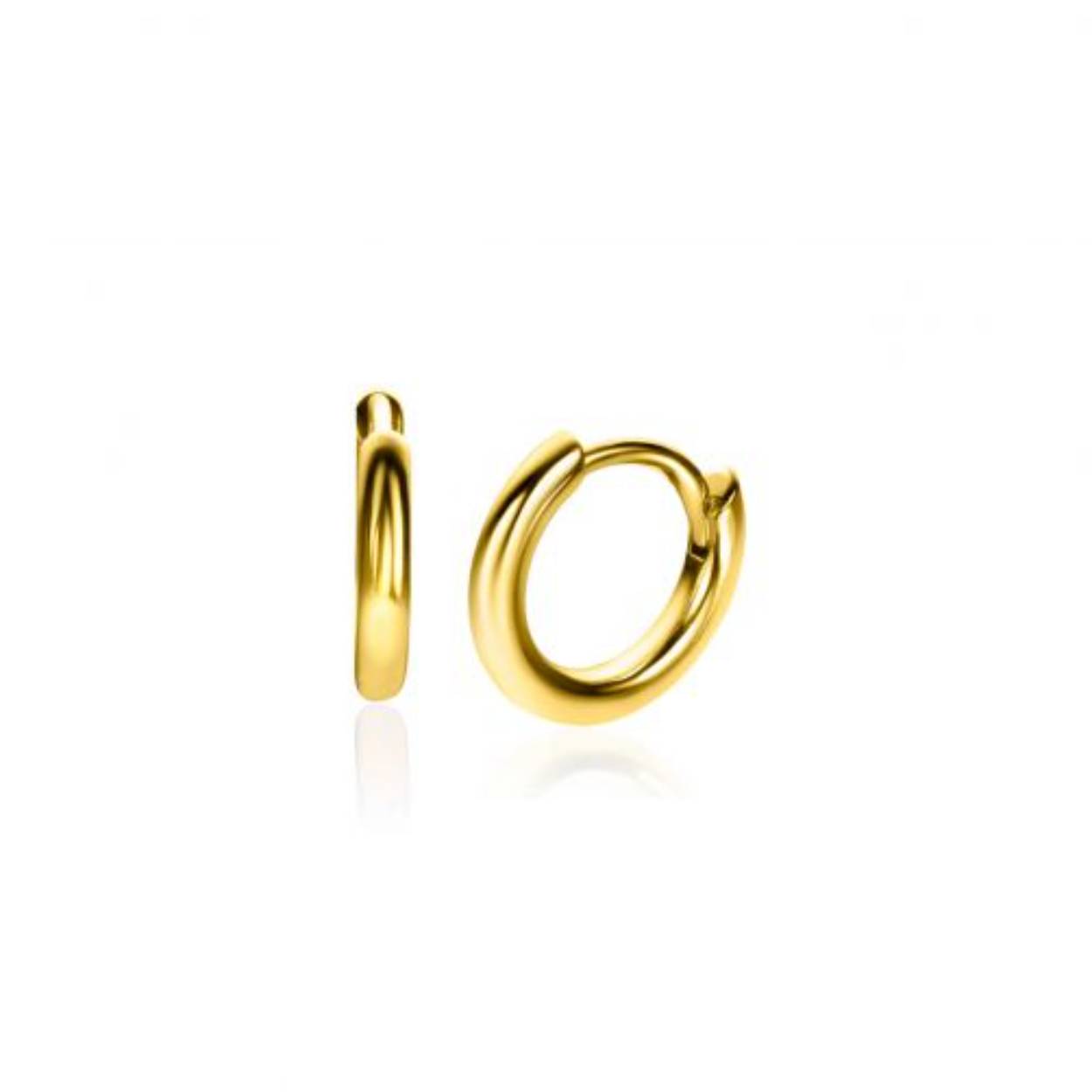 ZINZI zilveren extra 14K geel vergulde oorringen in gladde, ronde vorm. De oorringen zijn 10 mm groot en hebben een buisdikte van 2mm. Met luxe scharniersluiting. Deze charmante oorringen blinken uit in hun eenvoud en zijn geschikt voor elke gelegenheid! Vervaardigd van eerste gehalte zilver (925) en extra 14K geel verguld.