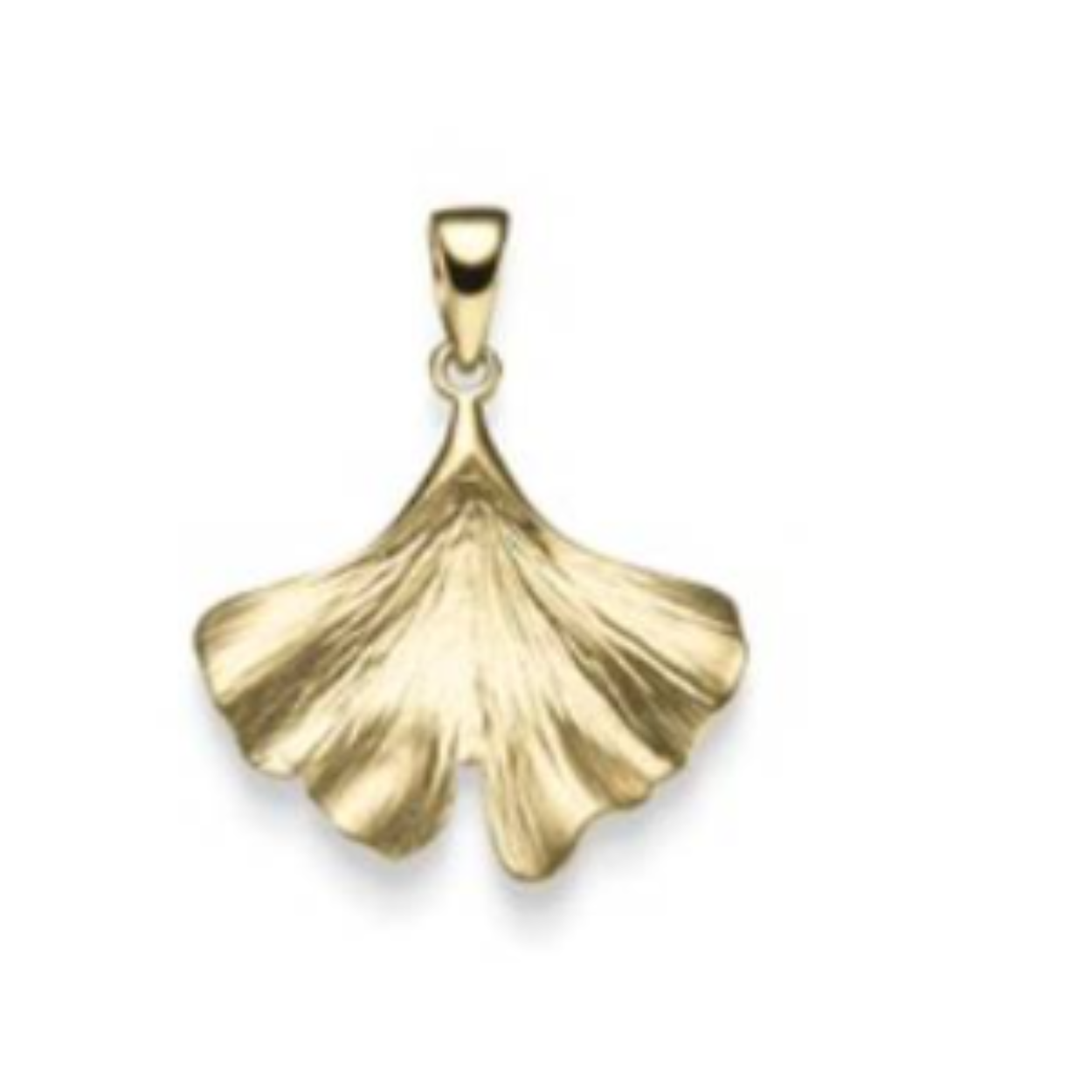 14-karaats geelgouden hanger Gingko.
De gingko is het symbool van oerlevenskracht. Deze boom heeft de atoombom op Hiroshima overleefd.
Symbool voor : "ik leef slechts voor jou".
Afmetingen: 21 x 26 mm (inclusief oogje).

