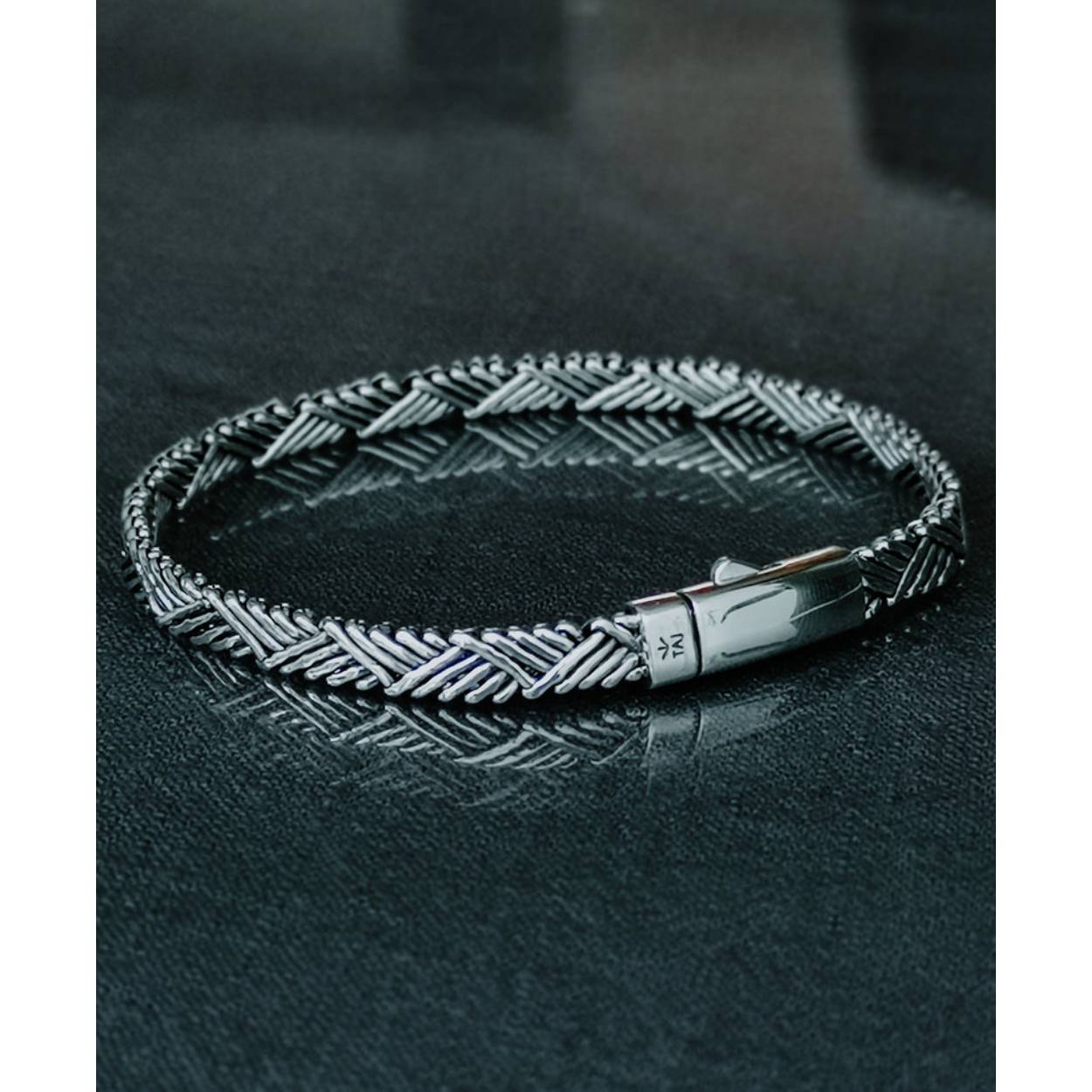 zilveren gevlochten armband