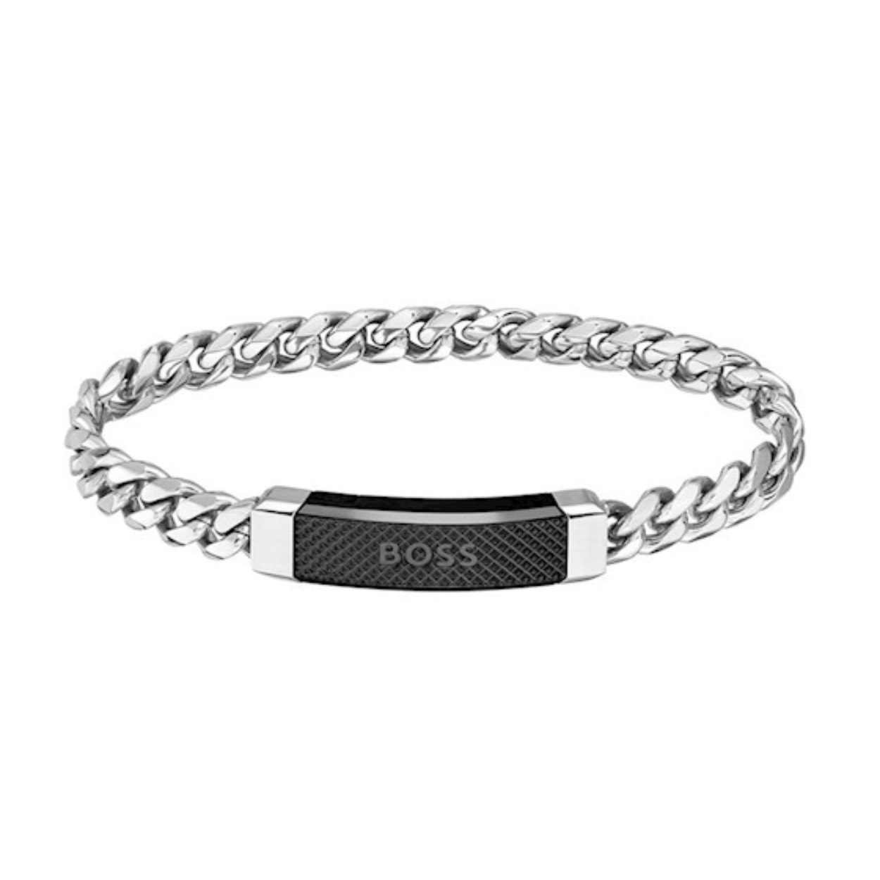 Boss armband Bennet edelst/zwart 19 cm