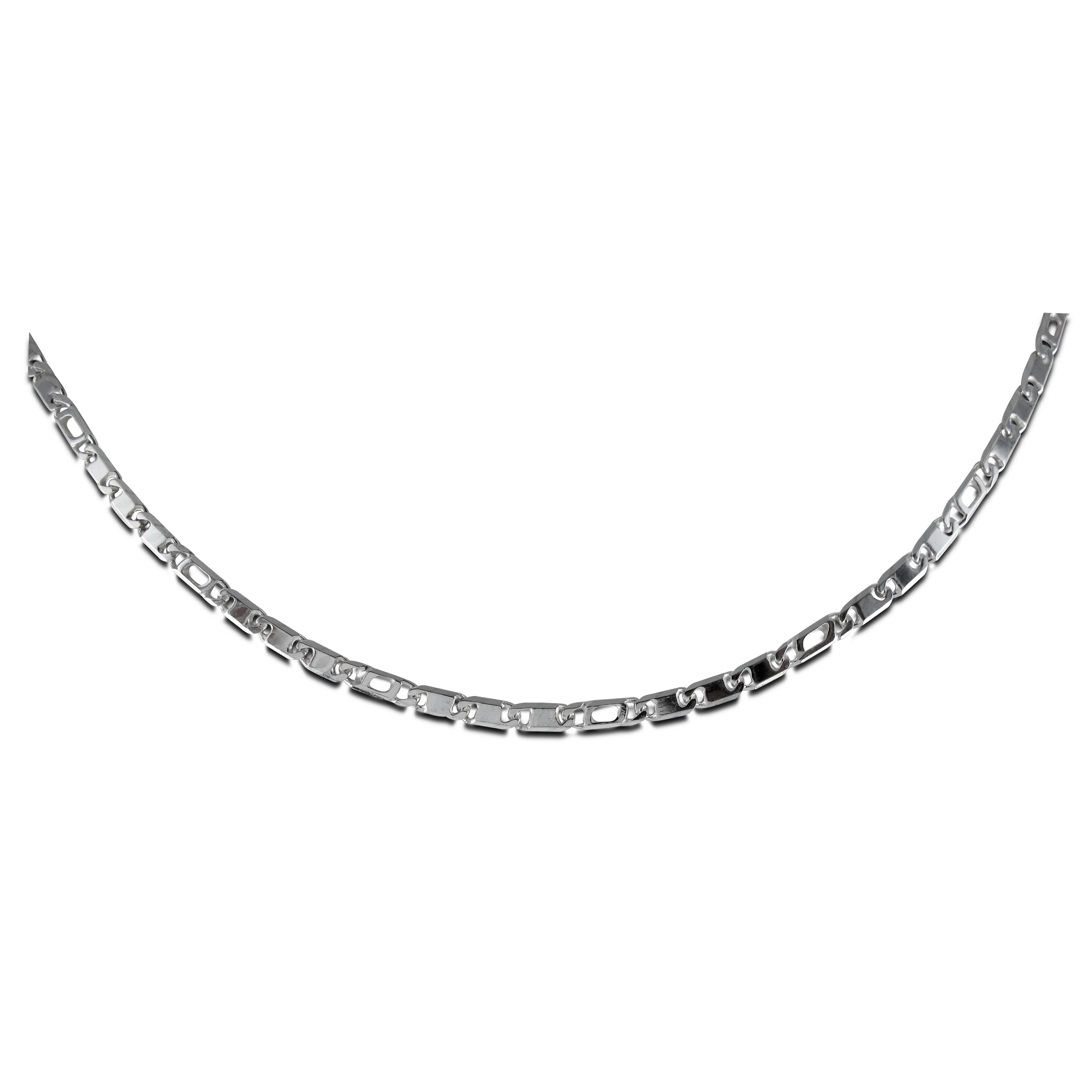 Zilveren schakelcollier Valkenoog 3 mm 45 cm