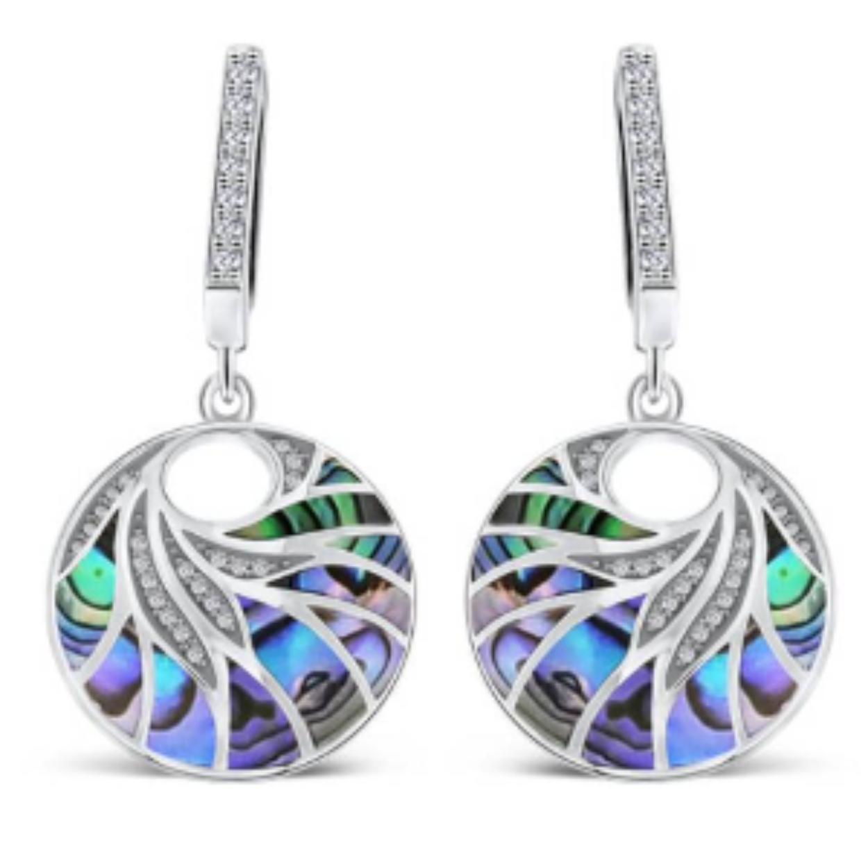 MY iMenso Eterno "Eloisa abalone" earrings (925/rhod-plated)