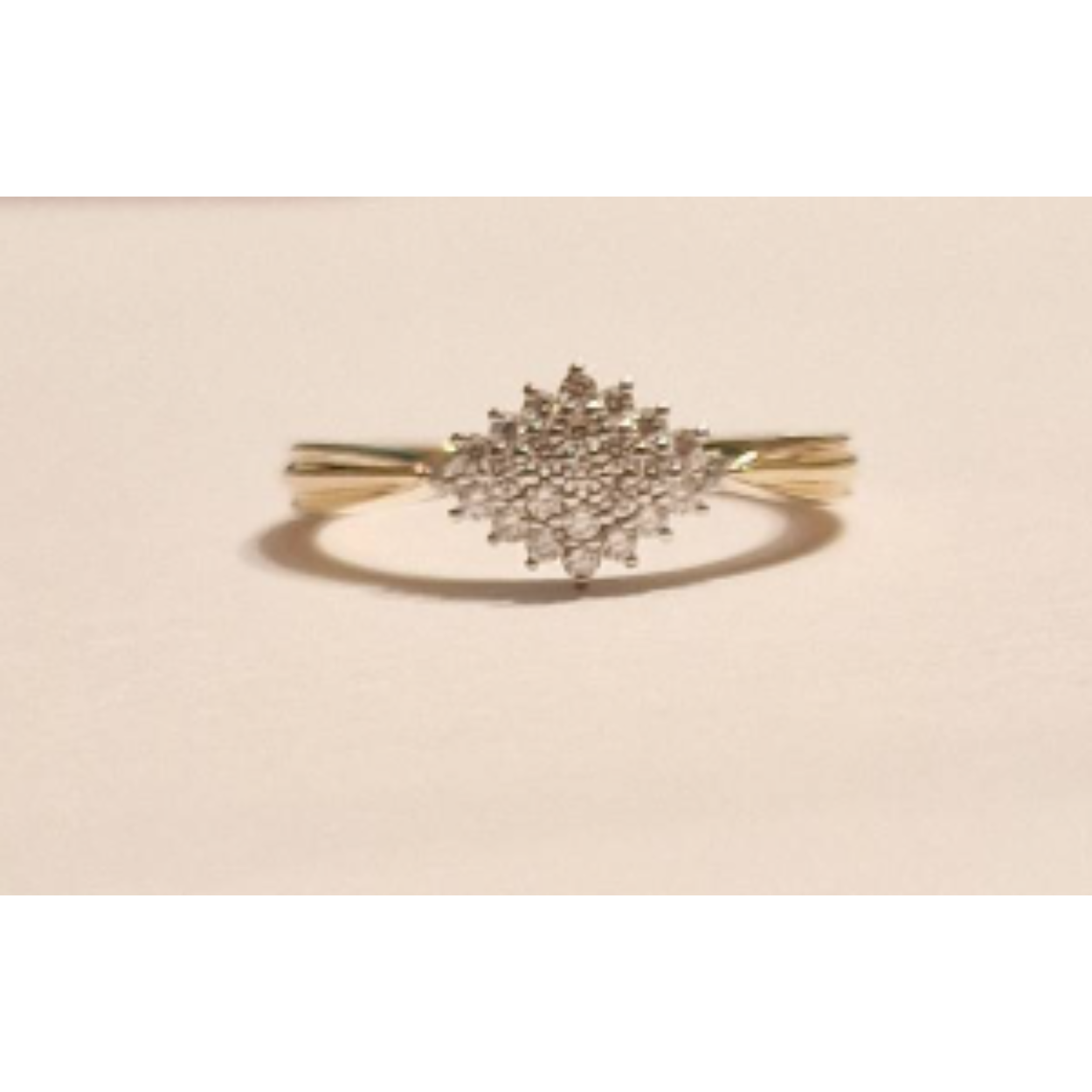 14k geel en wit gouden cocktail ring met diamant