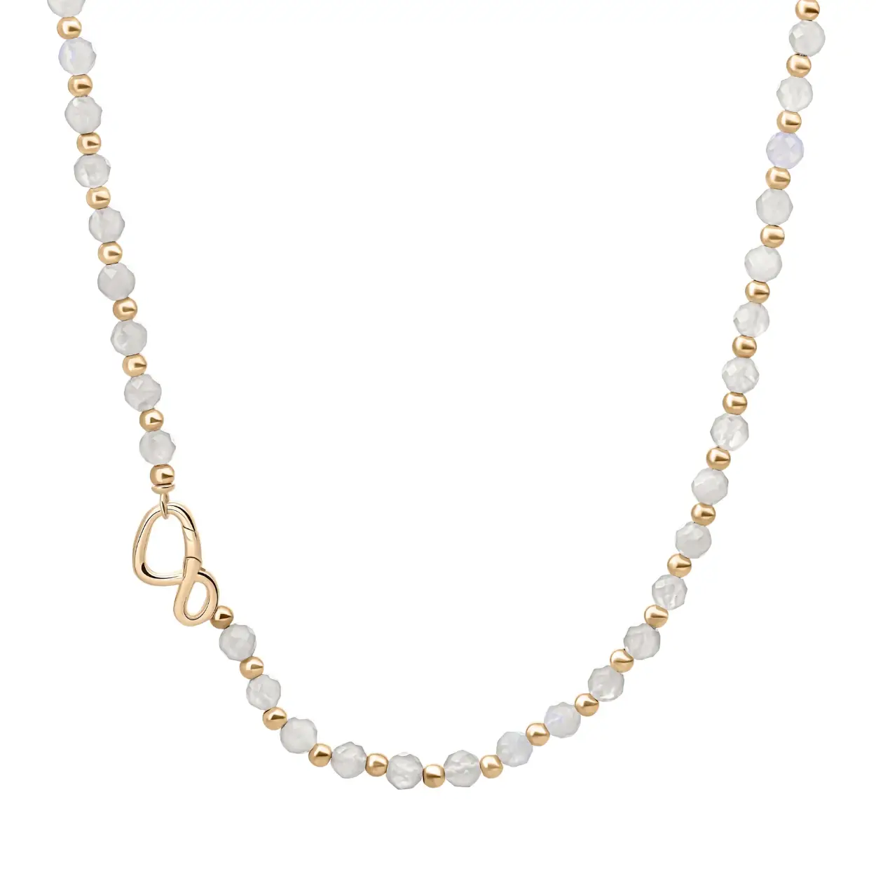 De Link Ketting met Moonstone is de perfecte ketting voor de edelsteen fans onder ons. De Moonstone kralen zijn met de hand vervaardigd waardoor iedere kraal uniek is en de goudkleurige kralen verkleuren niet.