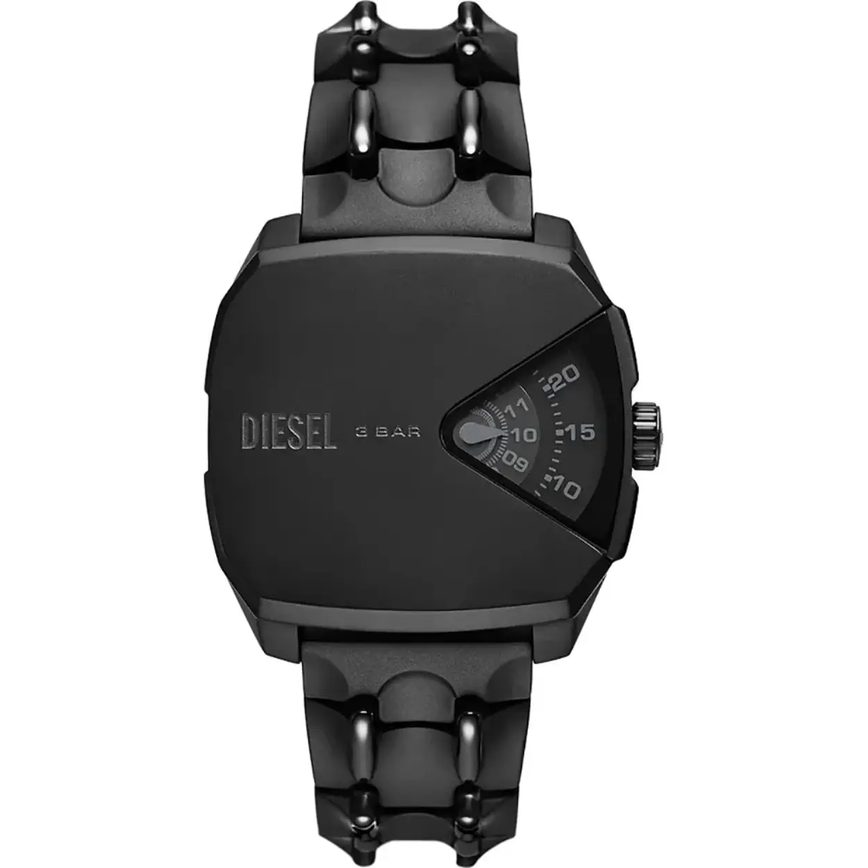 Een andere manier van klok kijken! Waar bij  'normale' horloges de wijzers draaien om de tijd aan te geven zijn het nu twee schijven, die de uren en minuten aangeven, die draaien om de juiste tijd aan te geven.