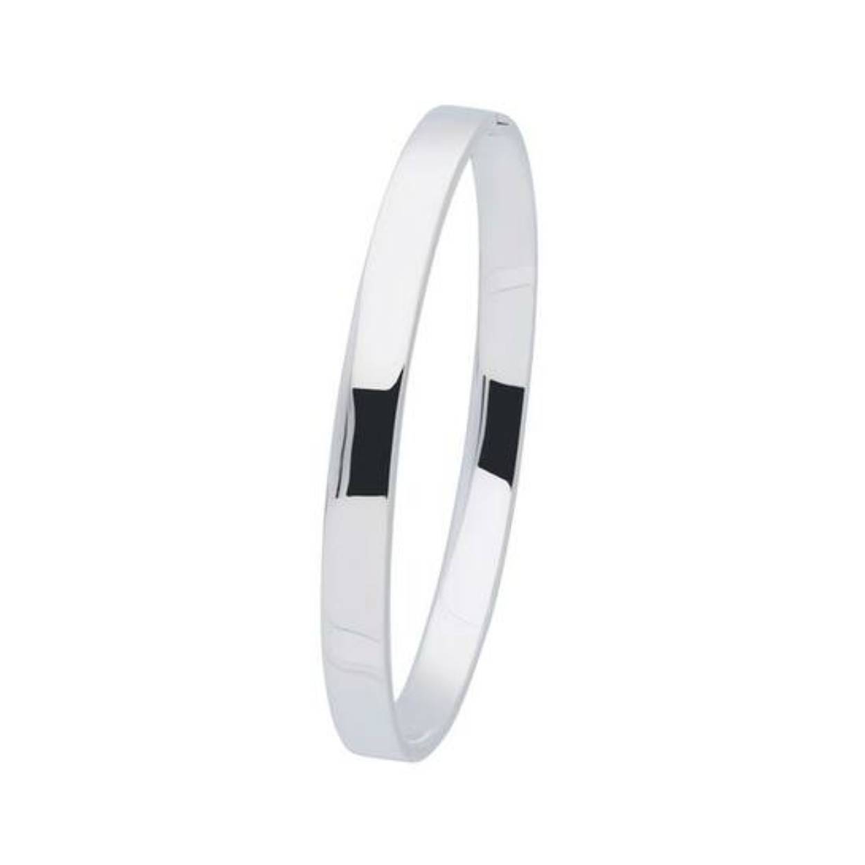 Zilver  bangle massief 5mm x56mm 