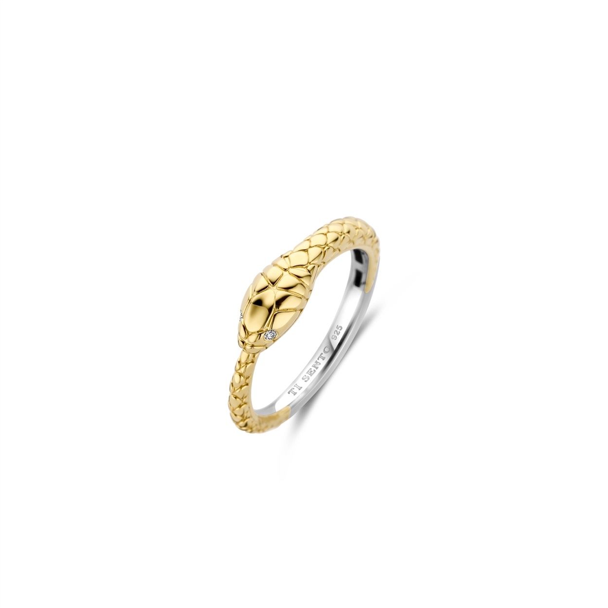 zilver vergulde ring 