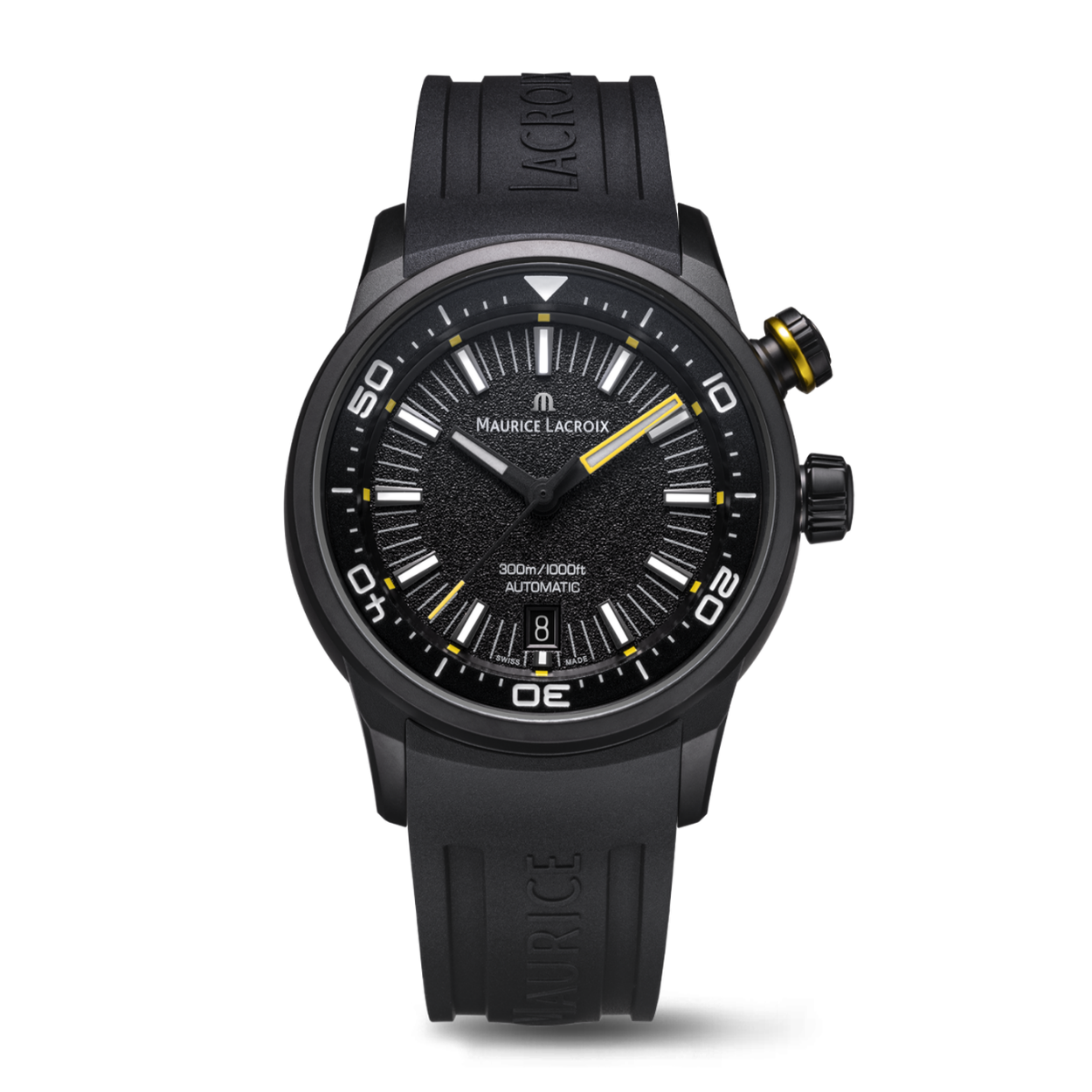 Dit horloge is onderdeel van de Maurice Lacroix Pontos serie. Een lijn horloges die traditionele uurwerktechnieken combineert met moderne en creatieve ontwerpen.

Dit duikershorloge is uitgevoerd met een zwart gecoate, edelstalen kast (43mm) en een automatisch uurwerk. Dit uurwerk laadt op door beweging van de pols en genereert hierdoor een gangreserve van 38 uur. Op de zwarte wijzerplaat is naast de tijd ook een datumaanduiding te zien. Het model is voorzien van saffierglas en is tot maarliefst 300 meter waterdicht. Het model is standaard uitgevoerd met een zwart rubberen horlogeband. De PT6248-DLB00-330-2 is dankzij zijn hoge kwaliteit en tijdloze uitstraling een uniek, draagbaar duikershorloge.

