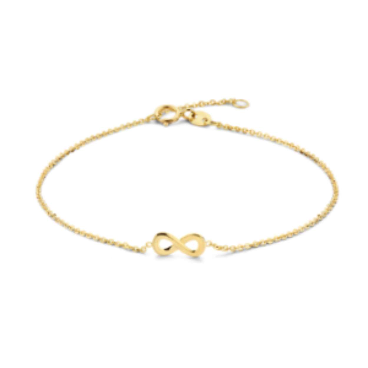 gouden anker armband infinity, 16.5-18.5cm