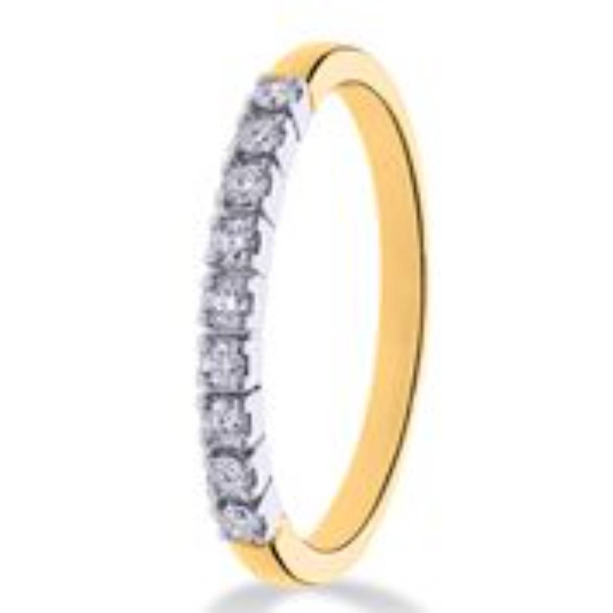 gouden ring 9-0.18 H/SI Diamant maat 17