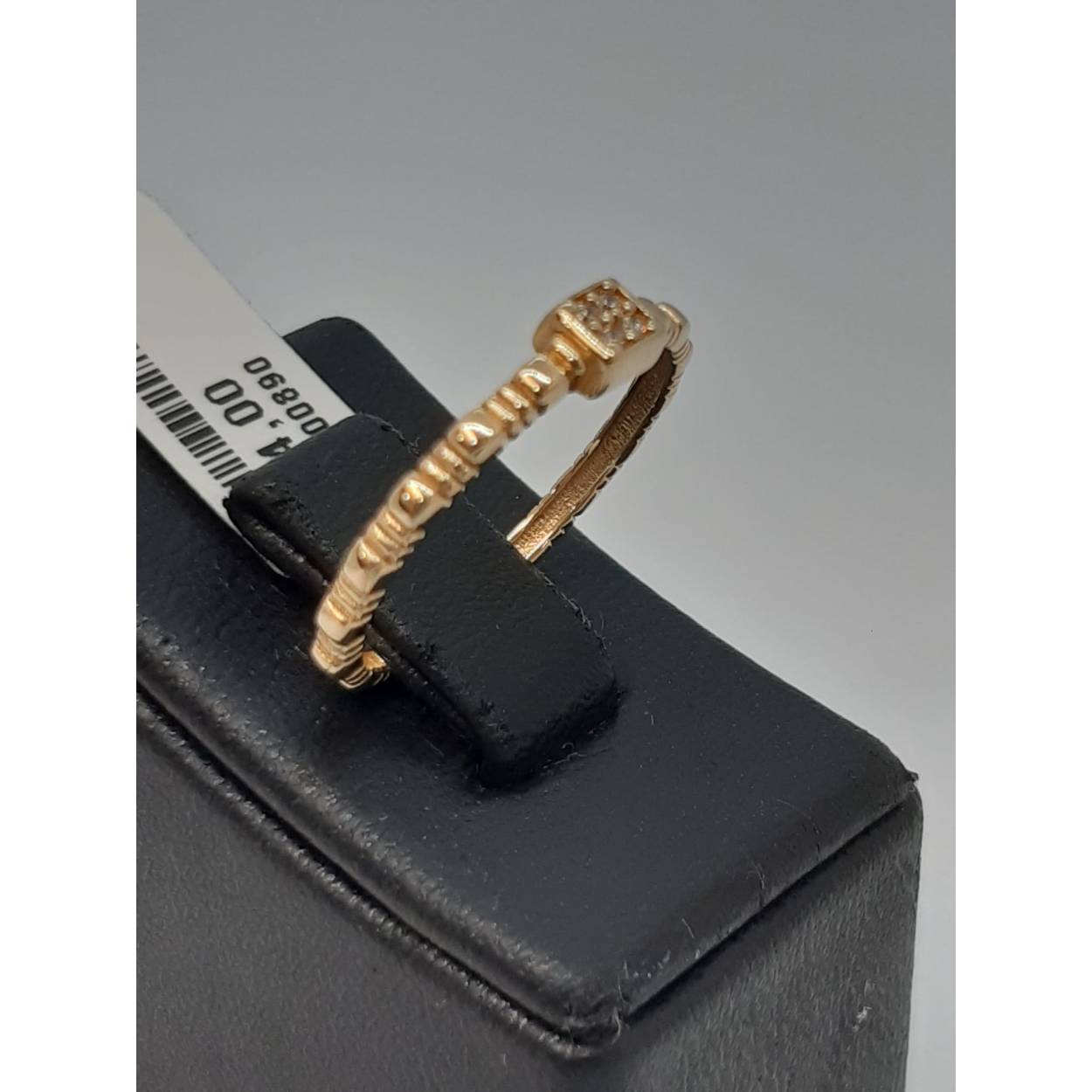 gouden ring14 k met stenen