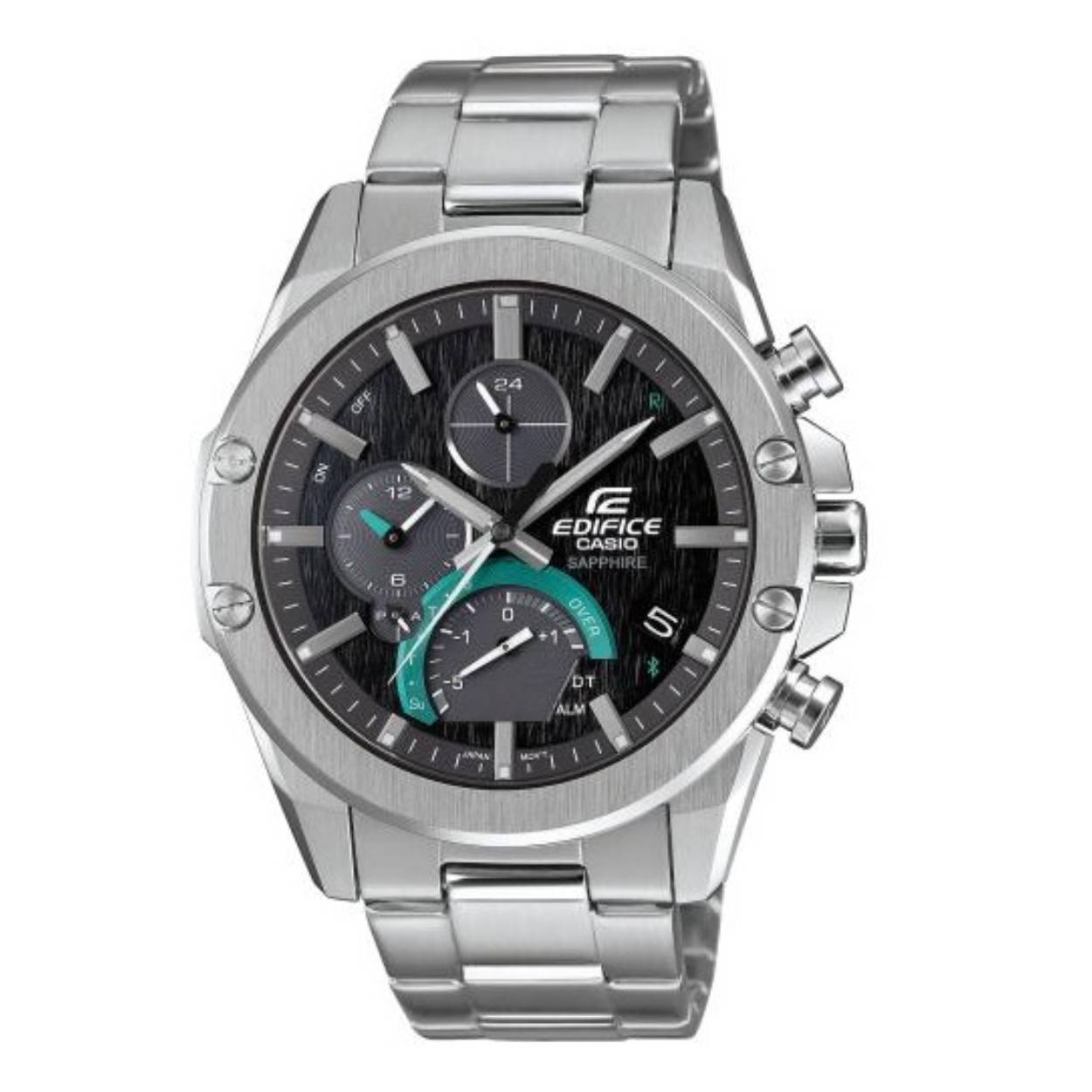 Dit Seiko horloge komt uit de Edifice collectie.
Referentienummer: EQB-1000-1AER

Dit horloge heeft een diameter van 46MM. De zwarte wijzerplaat wordt beschermd door saffierglas. De band is gemaakt van edelstaal. Dit horloge werkt op zonne-energie en is waterbestendig tot 10 ATM.
