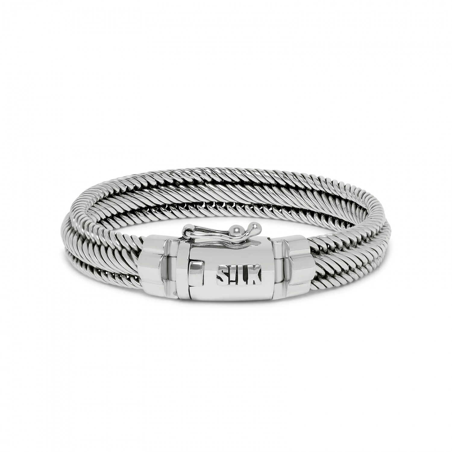 Silk armband zilver 18cm