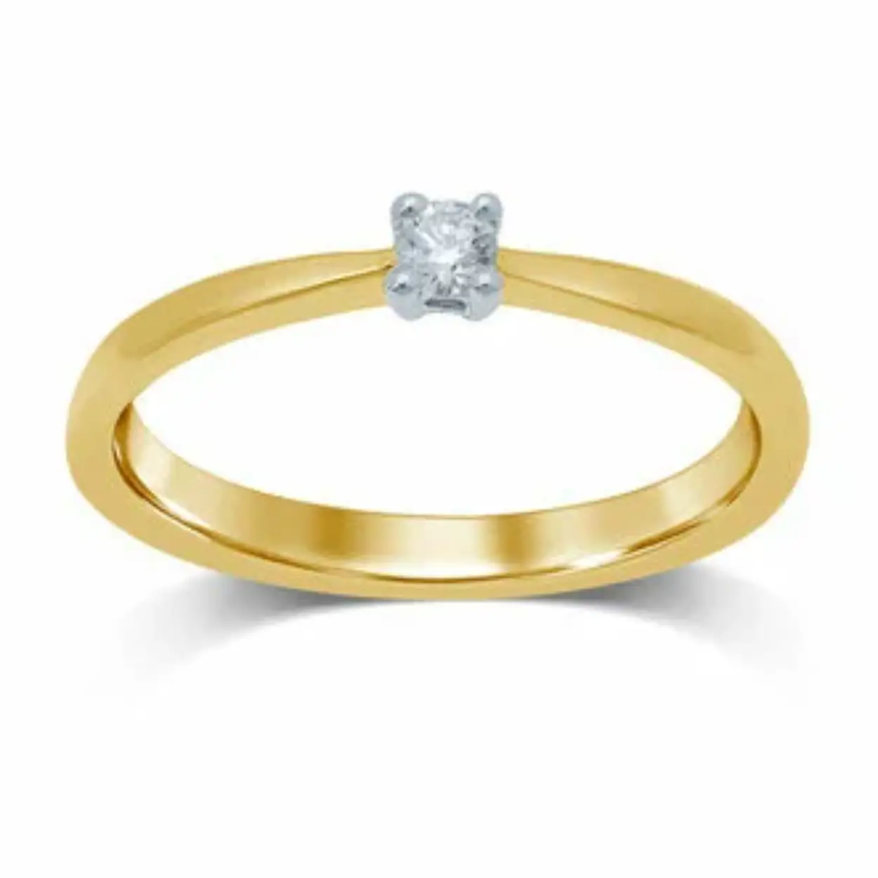 Solitair ring geelgoud 0.05crt GTD95005B
