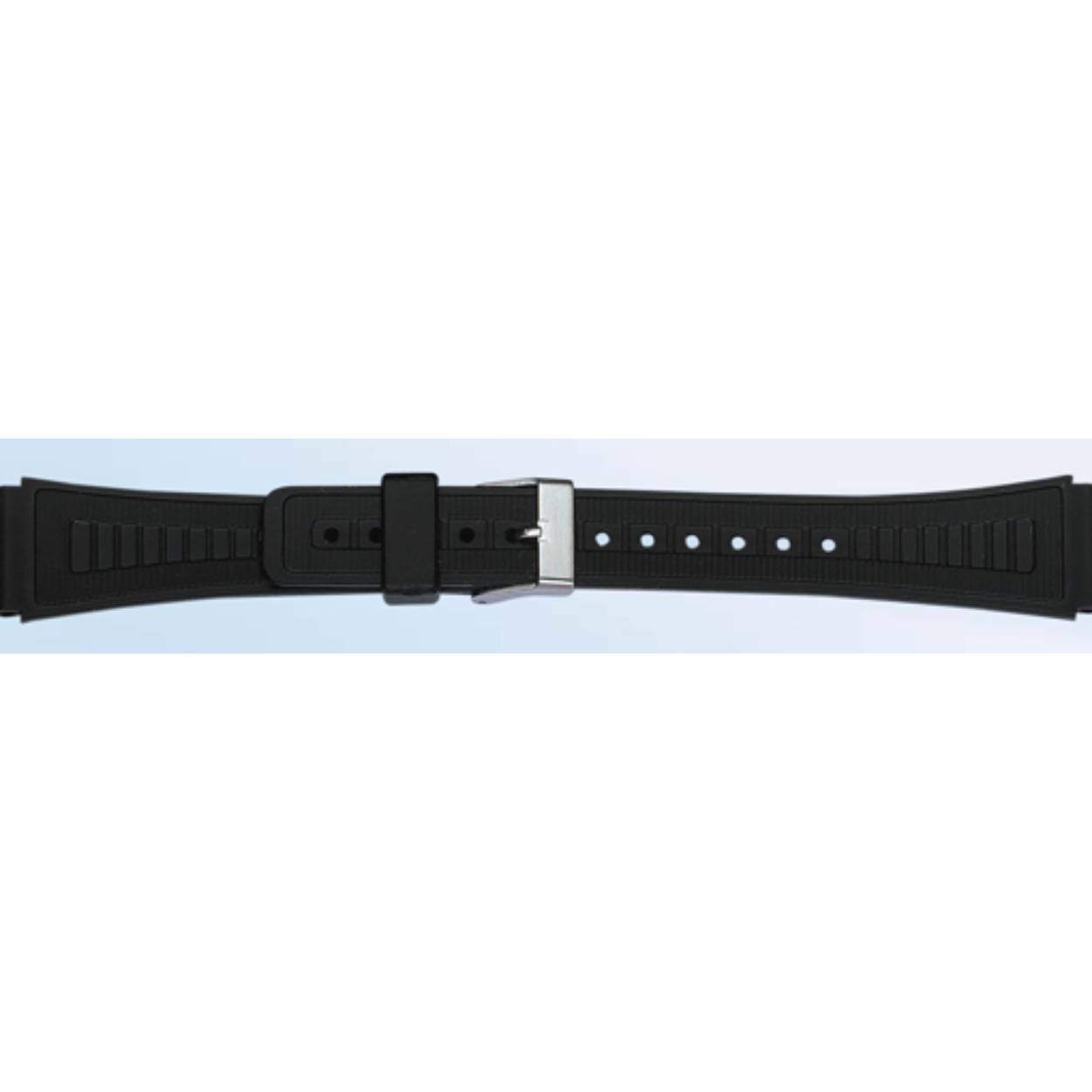 Horlogeband kunststof 730 zwart 20mm