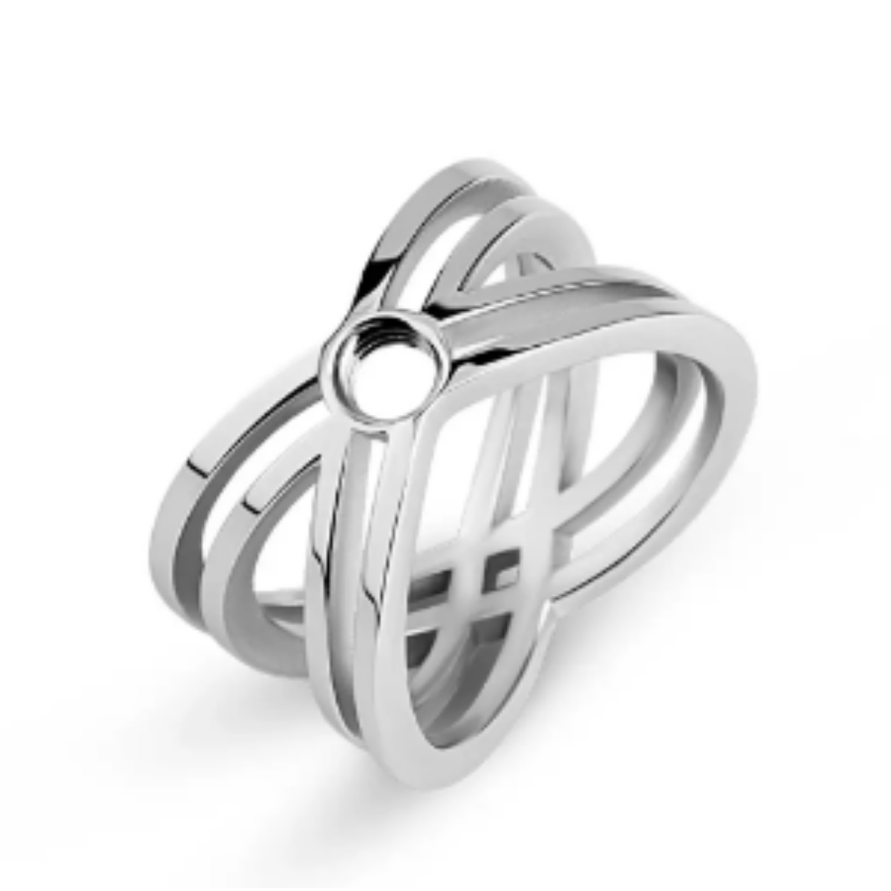 De Melano Vivid Vlora ring is een écht statement piece. De uitgesproken geometrische vormen van dit design maken deze schoonheid een gewaagd sieraad. Zet jouw favoriete Vivid steentje in de spotlight door deze in het centerpunt van de kruisende lijnen te draaien. De Vlora ring heeft een totale breedte van 13 mm en is verkrijgbaar in een zilver-, rose goud- of goudkleurige plating.