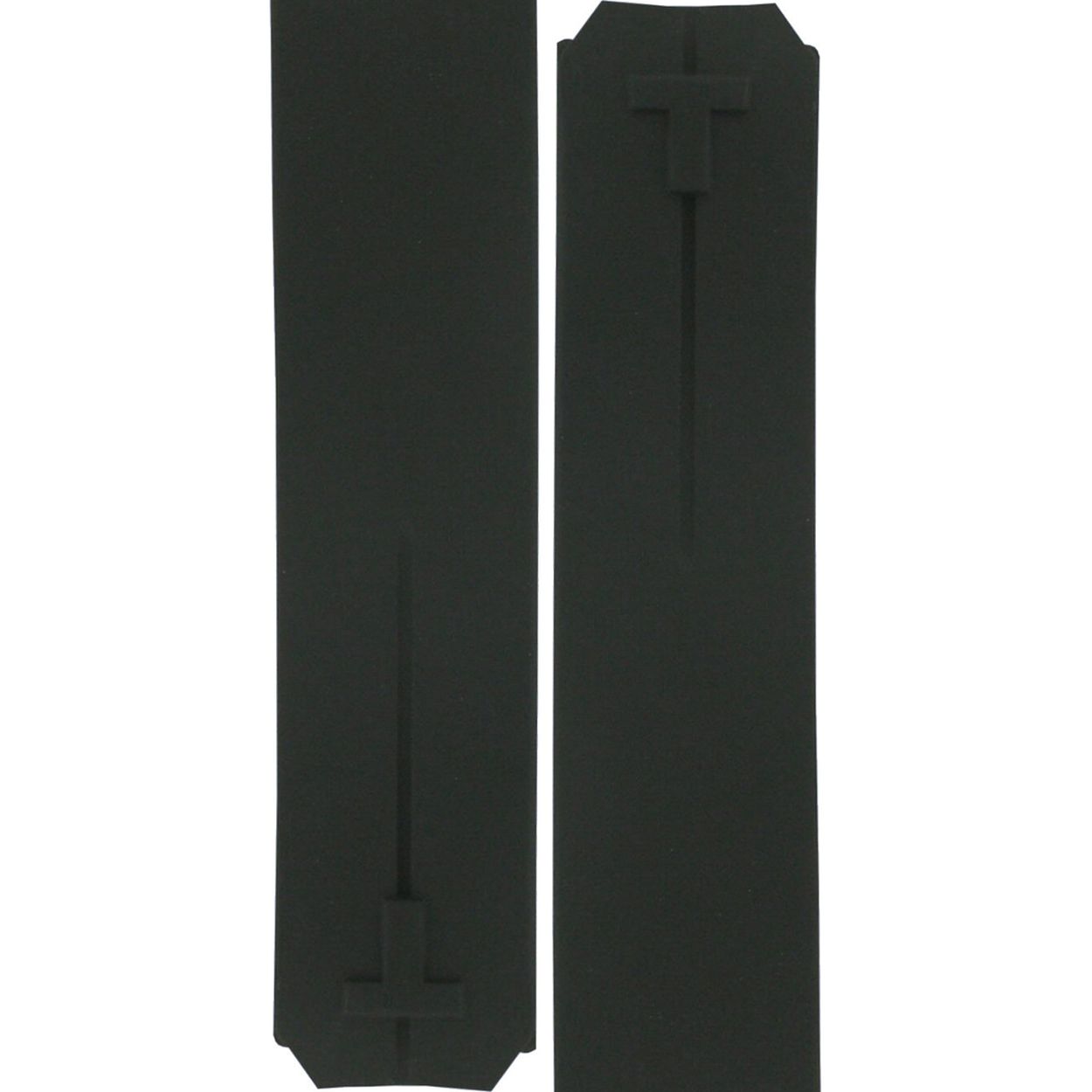 Tissot horlogeband T610014614 is een rubbere zwarte band.
