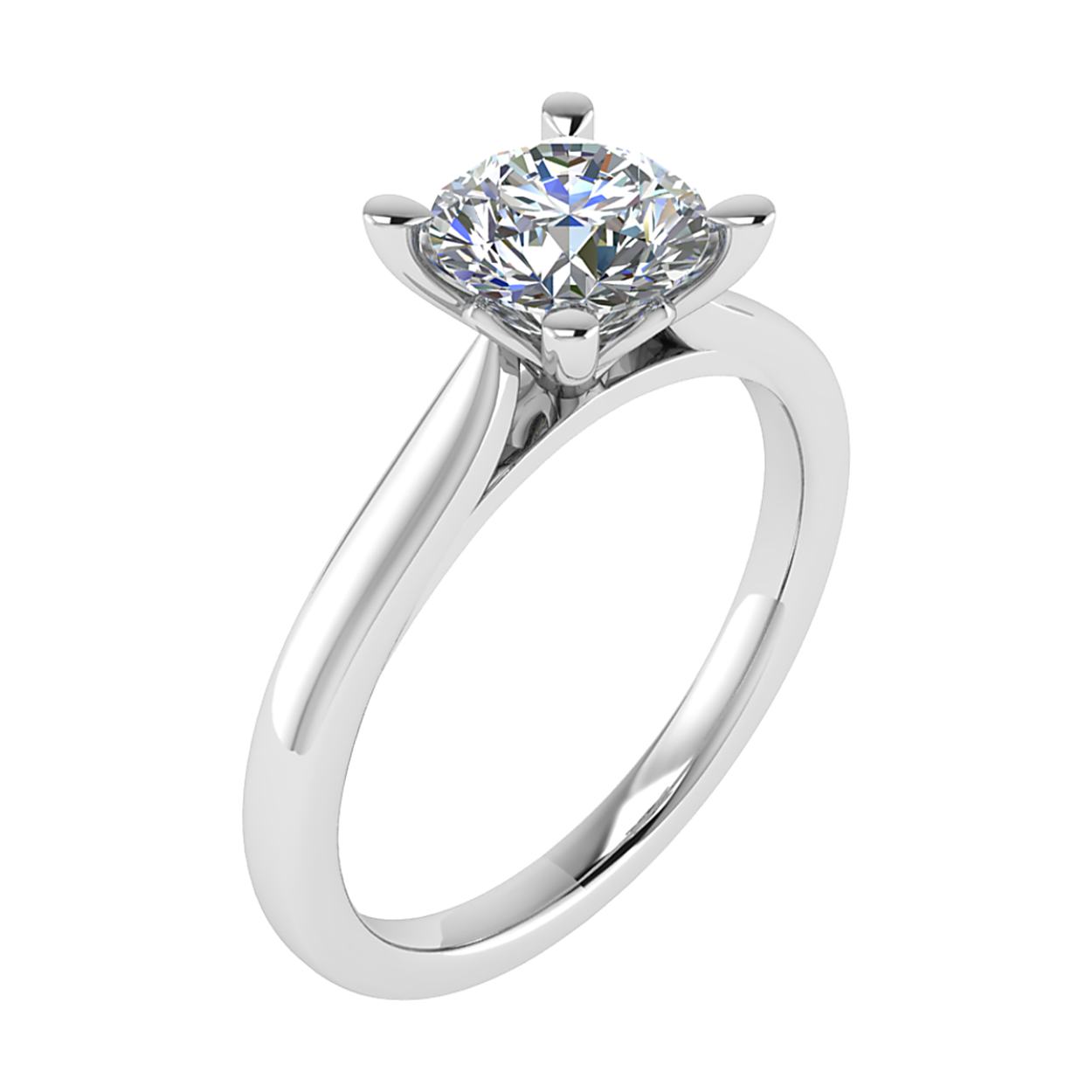 14k witgouden Lab grown diamanten ring met 1.01 caraat/ E kleur/ VS 1 zuiverheid