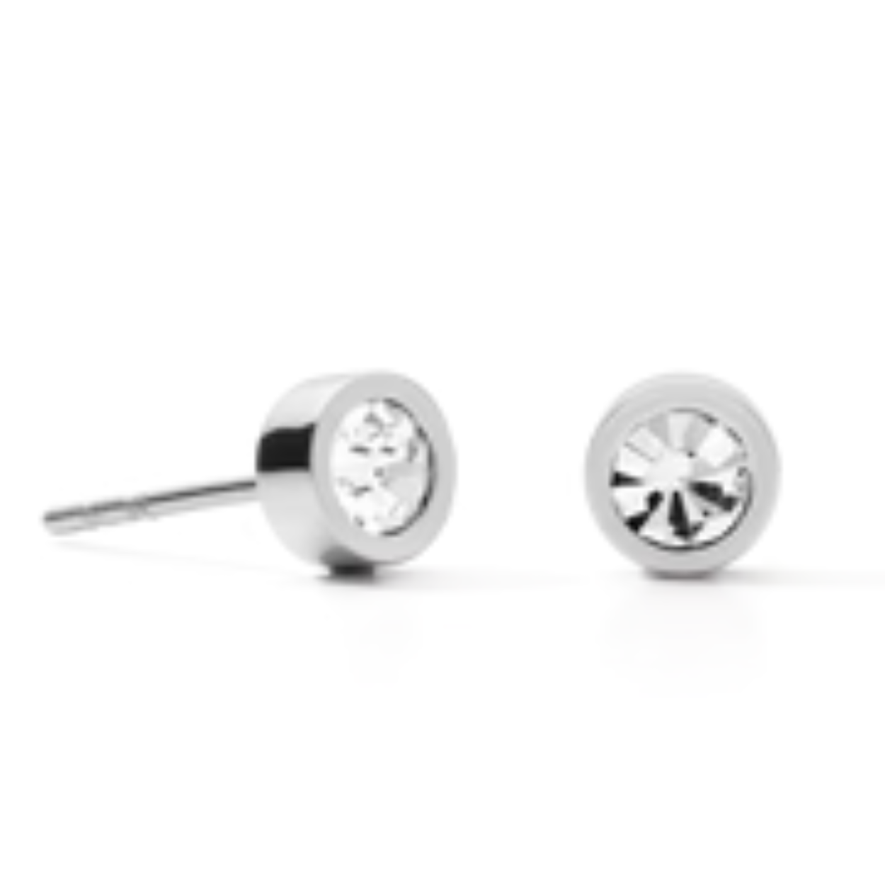 Coeur de Lion oorstekers gemaakt van edelstaal. Deze zilverkleurige oorstekers met kristal zijn passend bij iedere outfit.