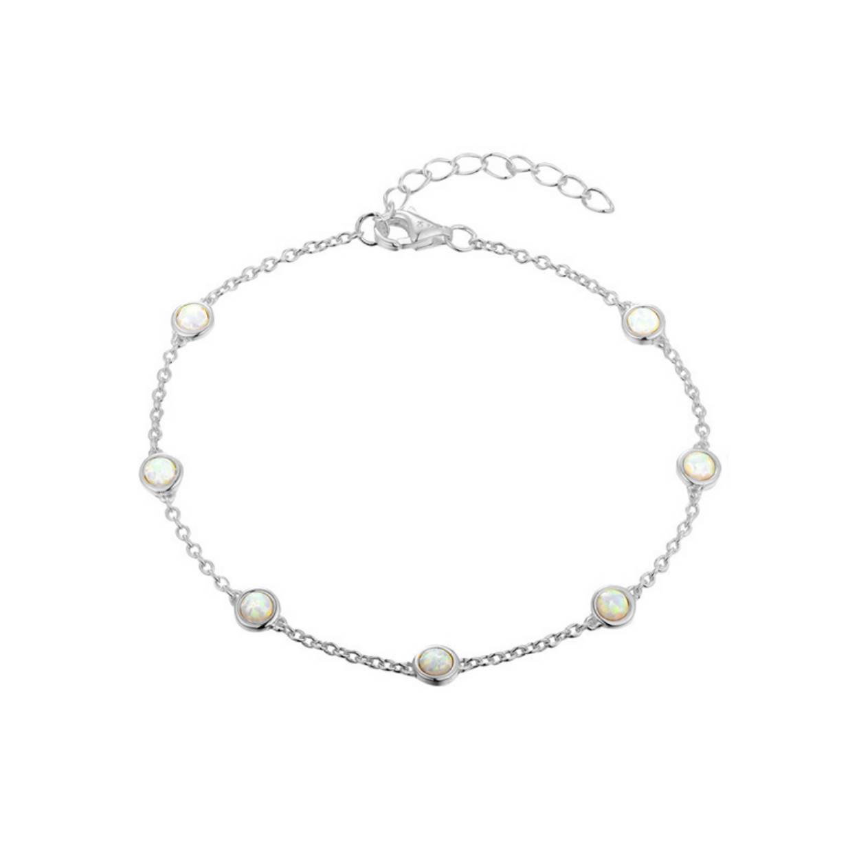 MY iMenso ODM "Opaal rounds" bracelet (925/rhod-plated)