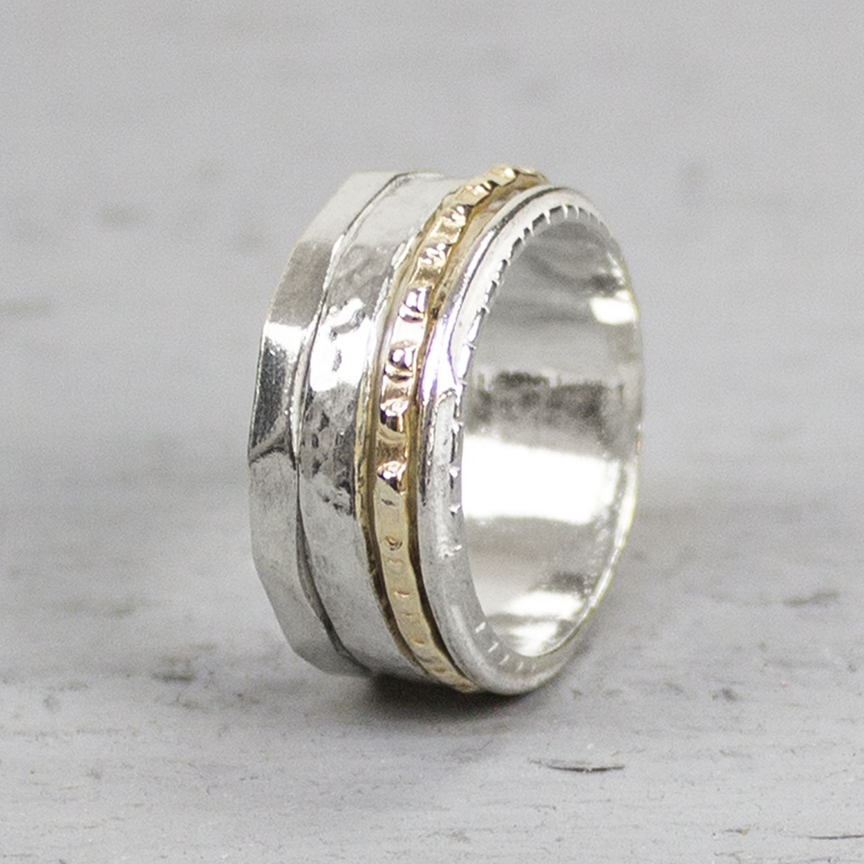 Ring zilver + Gold Filled Stralend