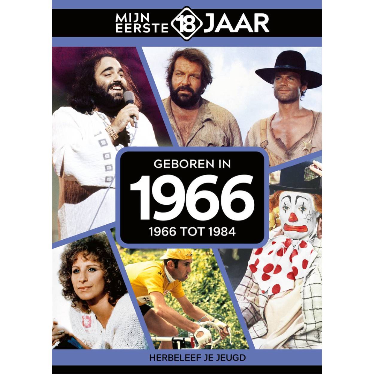 MIJN EERSTE 18 JAAR; GEBOREN IN 1966 De jaren van 1966 tot 1984 Mijn Eerste 18 Jaar is hét boek vol met ‘oh ja!’-momenten. Droom weg bij alle hoogtepunten uit jouw jeugd. Zo beleef je de meest spraakmakende momenten uit de eerste 18 jaar van jouw leven opnieuw. Aan welke hits, films en tv-programma’s heb je mooie herinneringen? Hoe was de mode toen, het straatbeeld en de rages? Welke sporthelden zijn je bijgebleven? En wat was het nieuws waar iedereen het over had? Mijn Eerste 18 Jaar staat boordevol jeugdsentiment. Met maar liefst 182 pagina’s aan kleurrijke foto’s, anekdotes en iconische beelden uit jouw jonge jaren. Ook hebben we per jaar de grootste hits voor je verzameld. Scan de code en beluister jouw hits. Begin met bladeren en herbeleef je jeugd!
