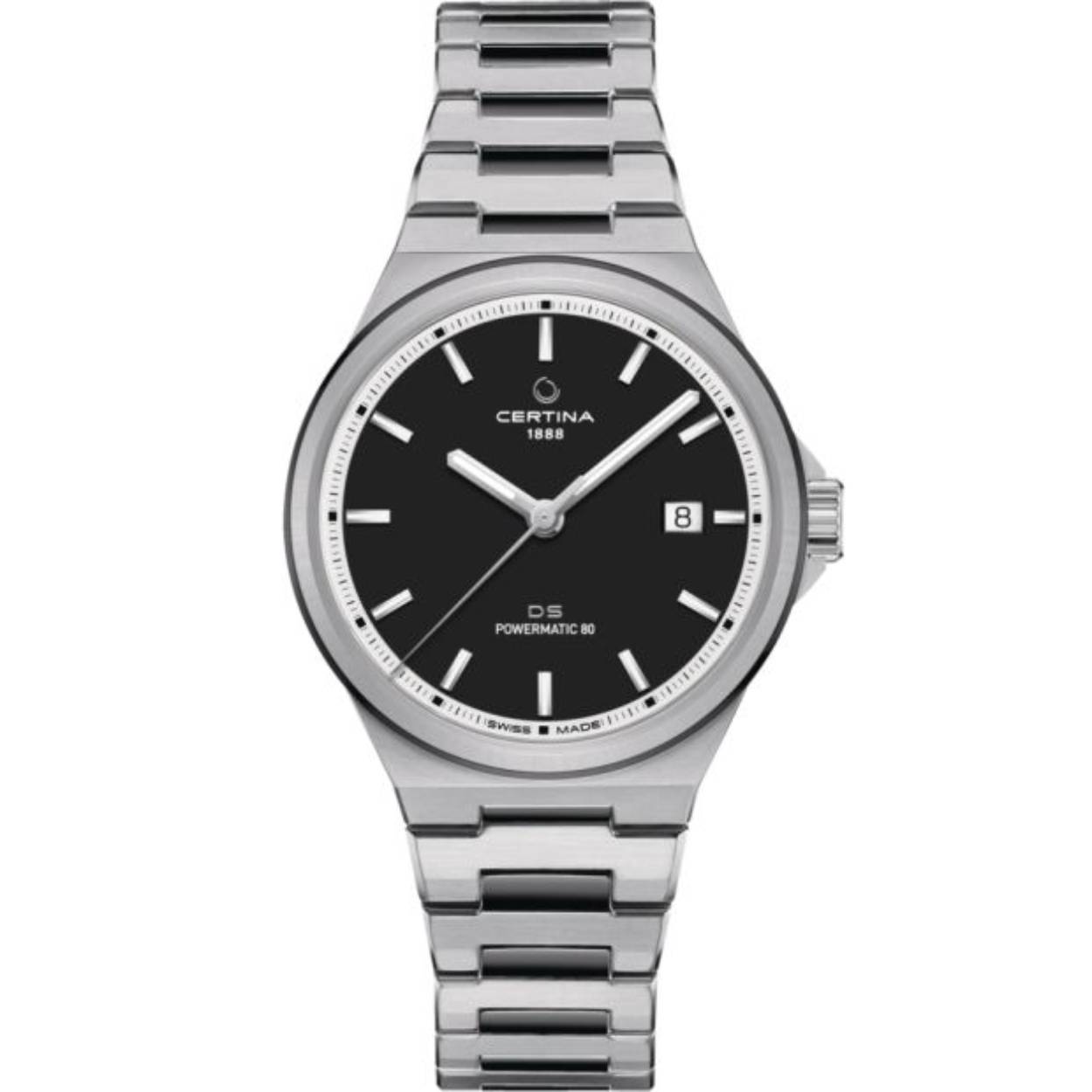 Certina herenhorloge DS-7 automaat staal/ zwart powermatic 80 C0434072206100