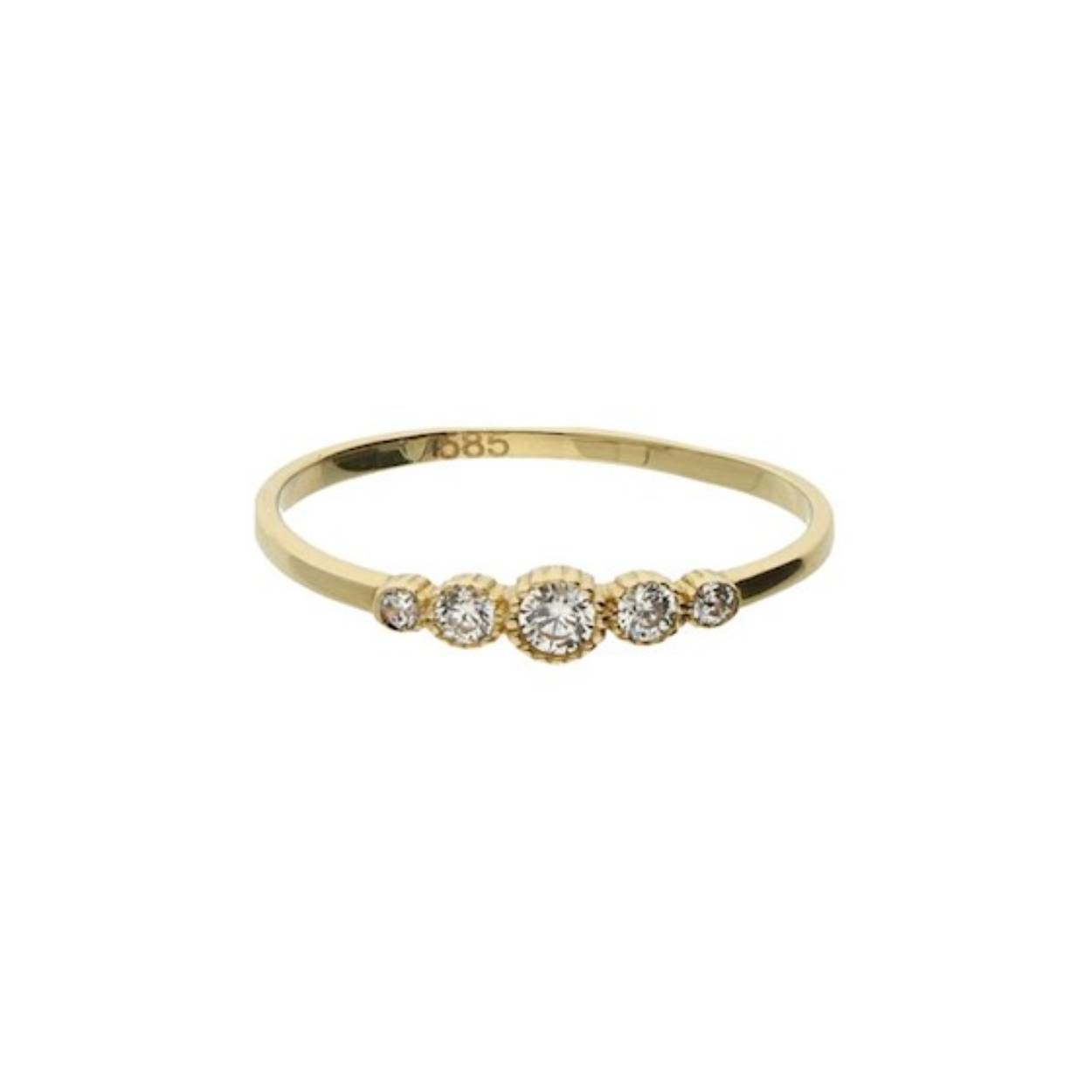 dames ring 5x zirkonia
