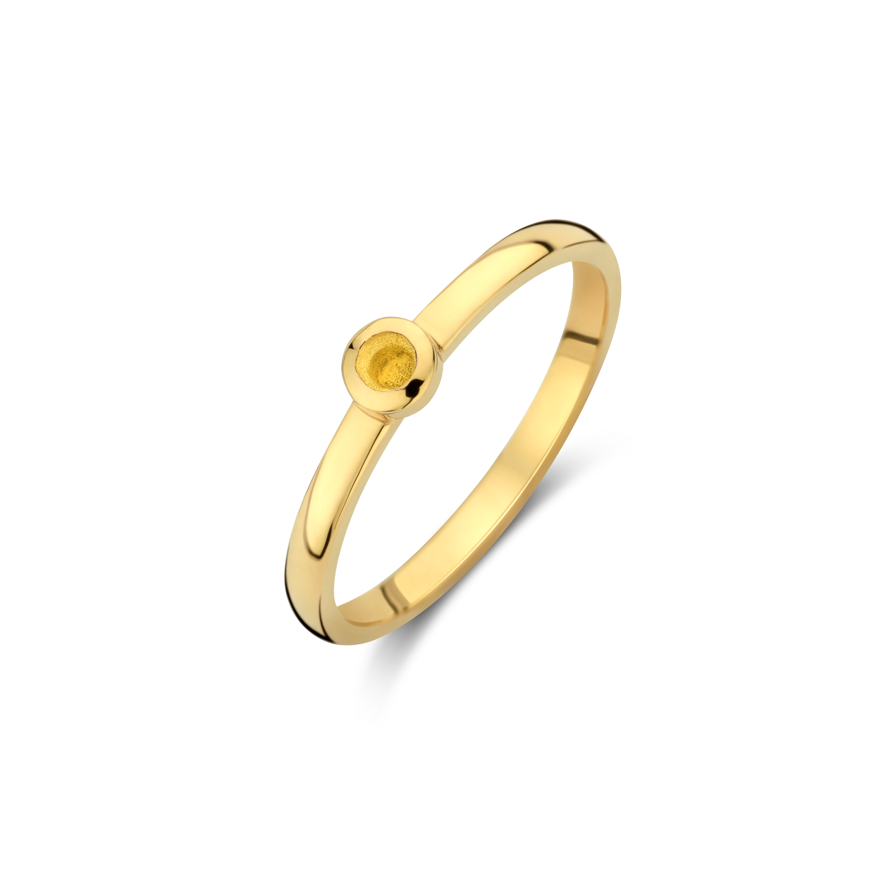 14kt. Geelgouden MiniOro ring munt as