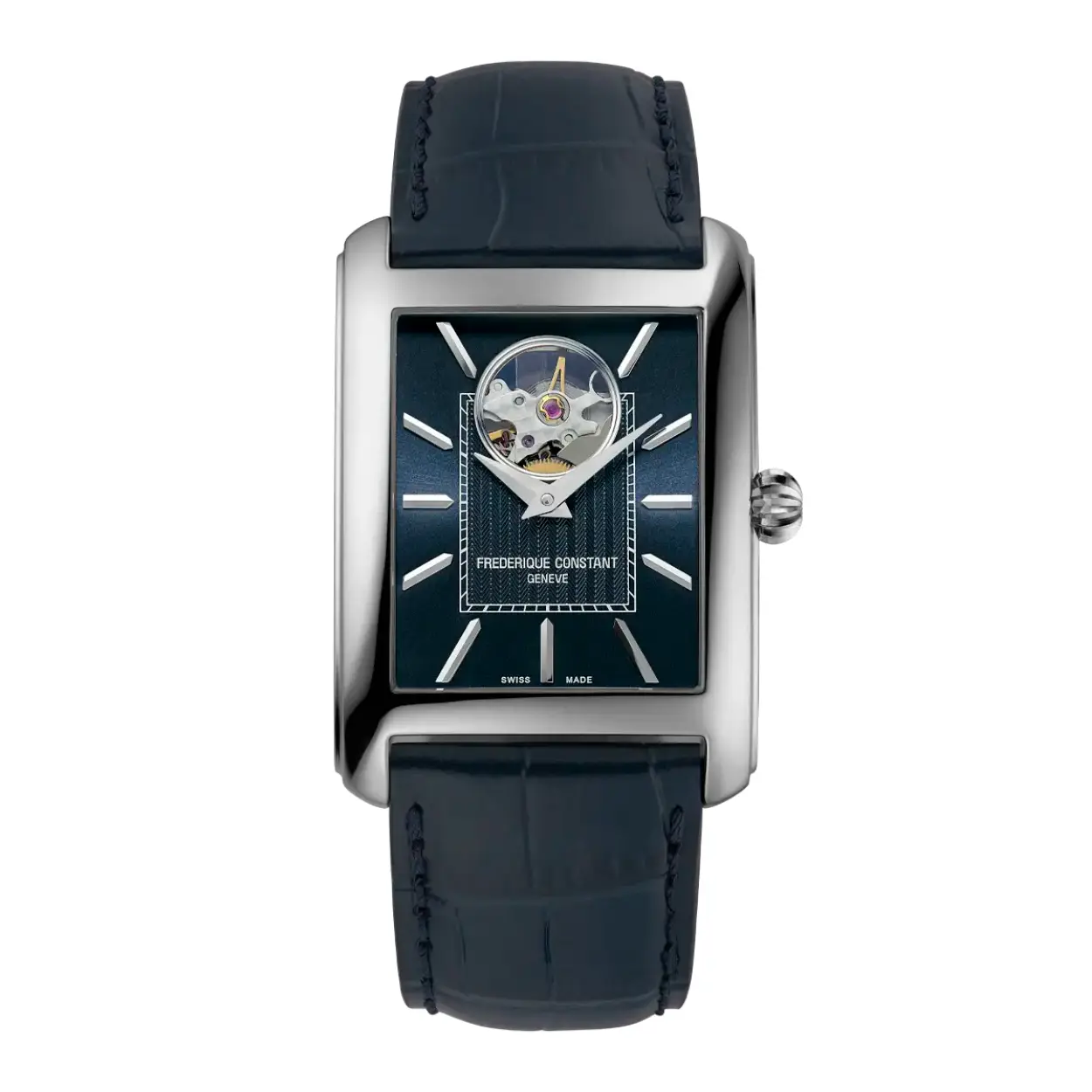 Het Classics Carrée Automatic Heart Beat-horloge heeft een discrete opening op het middaguur, waardoor u het binnenwerk kunt bewonderen. Een verfijnde creatie, aangedreven door een automatisch kaliber met een gangreserve van 38 uur. Door deze iconische stijl nieuw leven in te blazen, versterkt het Maison zijn positie als fabrikant van klassieke horloges.