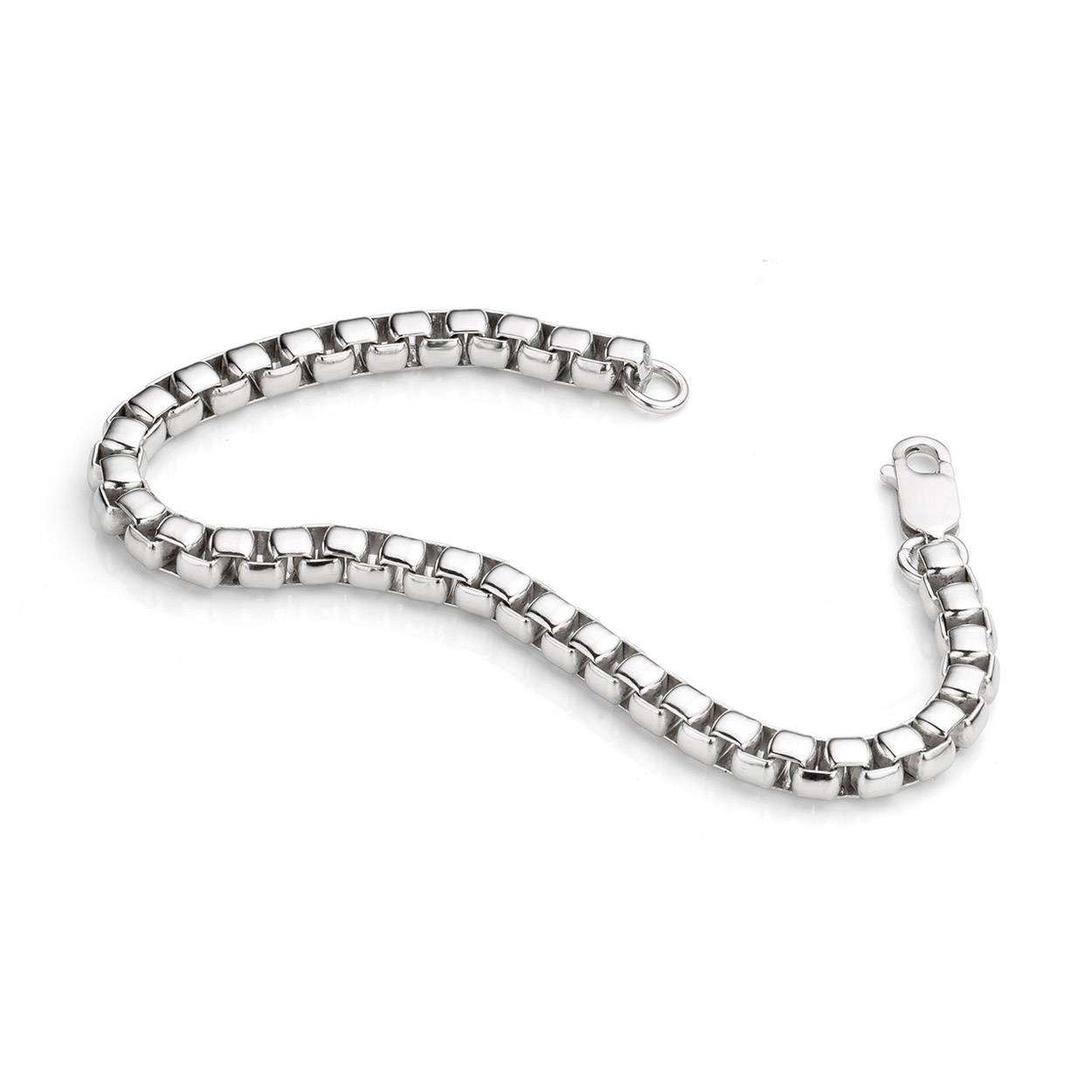 Zilveren schaklel armband