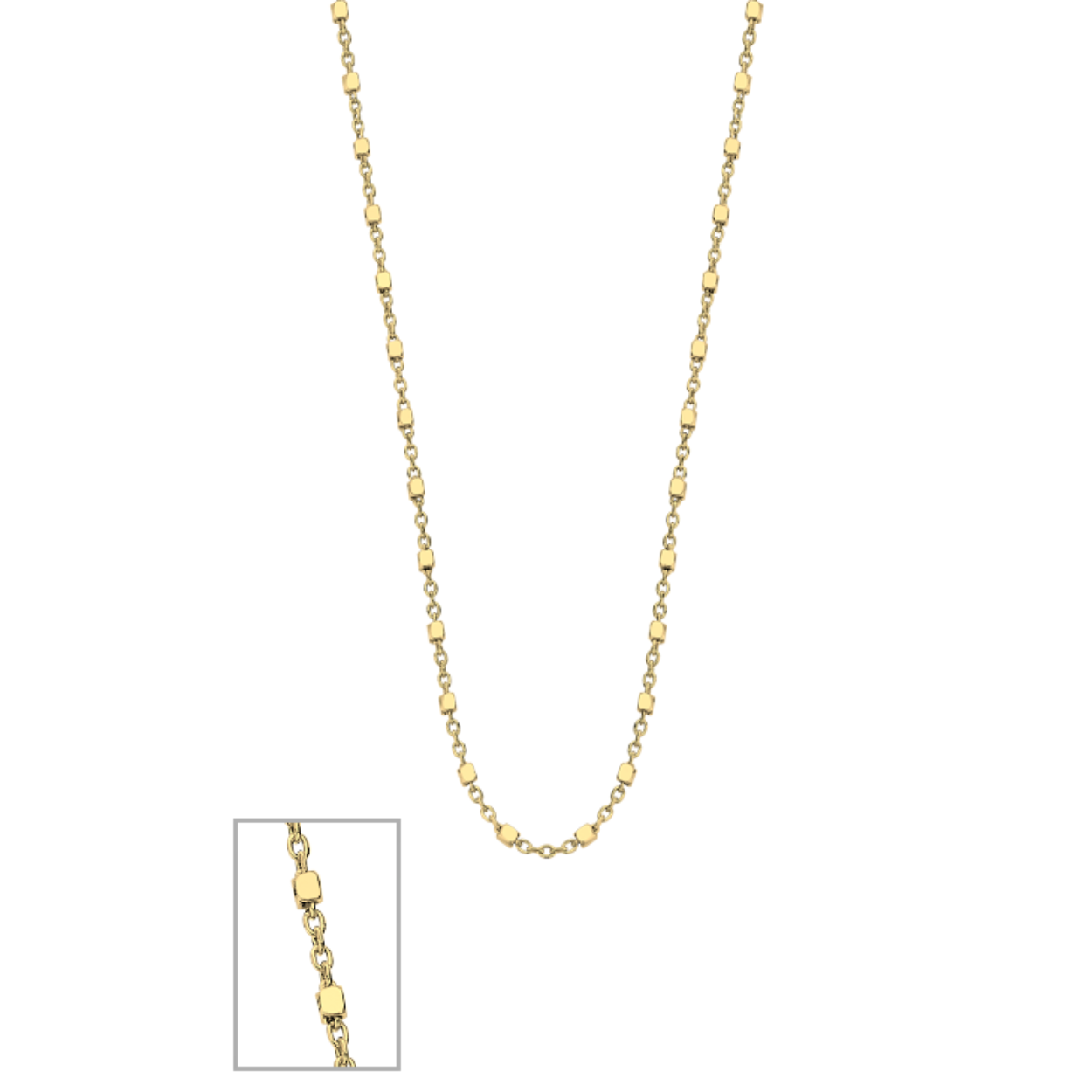 ketting goudkleur basis zilver