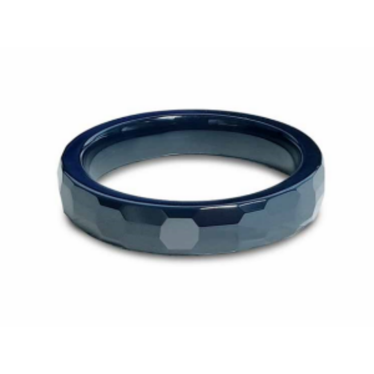 MY iMenso Anelli ring 4mm ceramic dark petrol faceted 