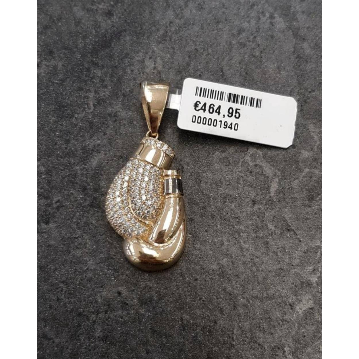 gouden hanger 14kt met stenen