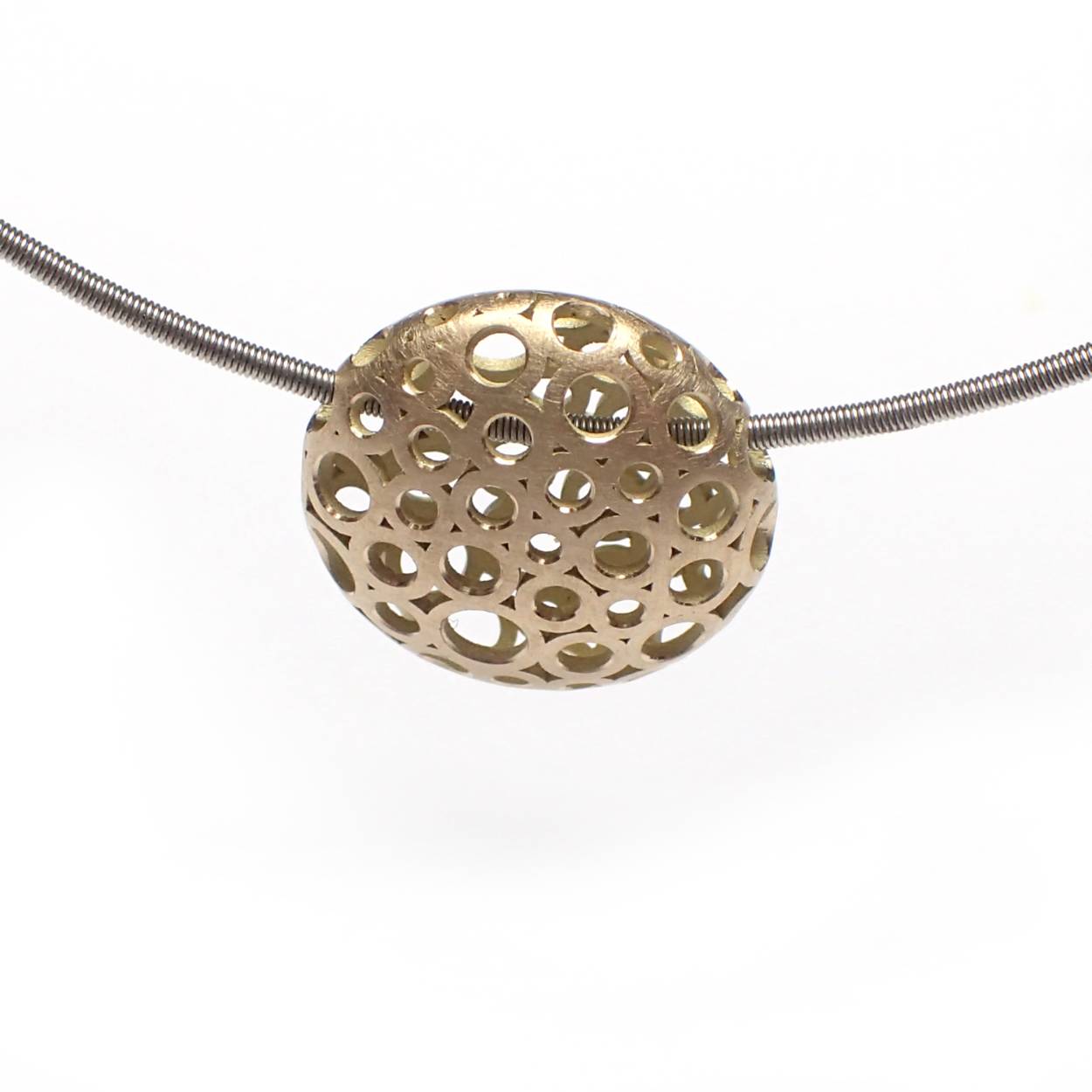 14 karaat geelgouden hanger cirkels
