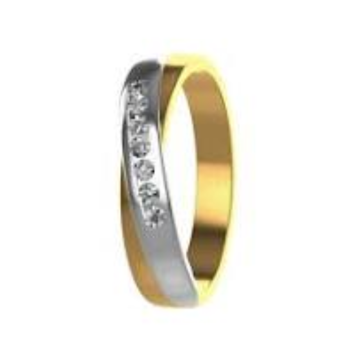 bi color trouwring model 1088