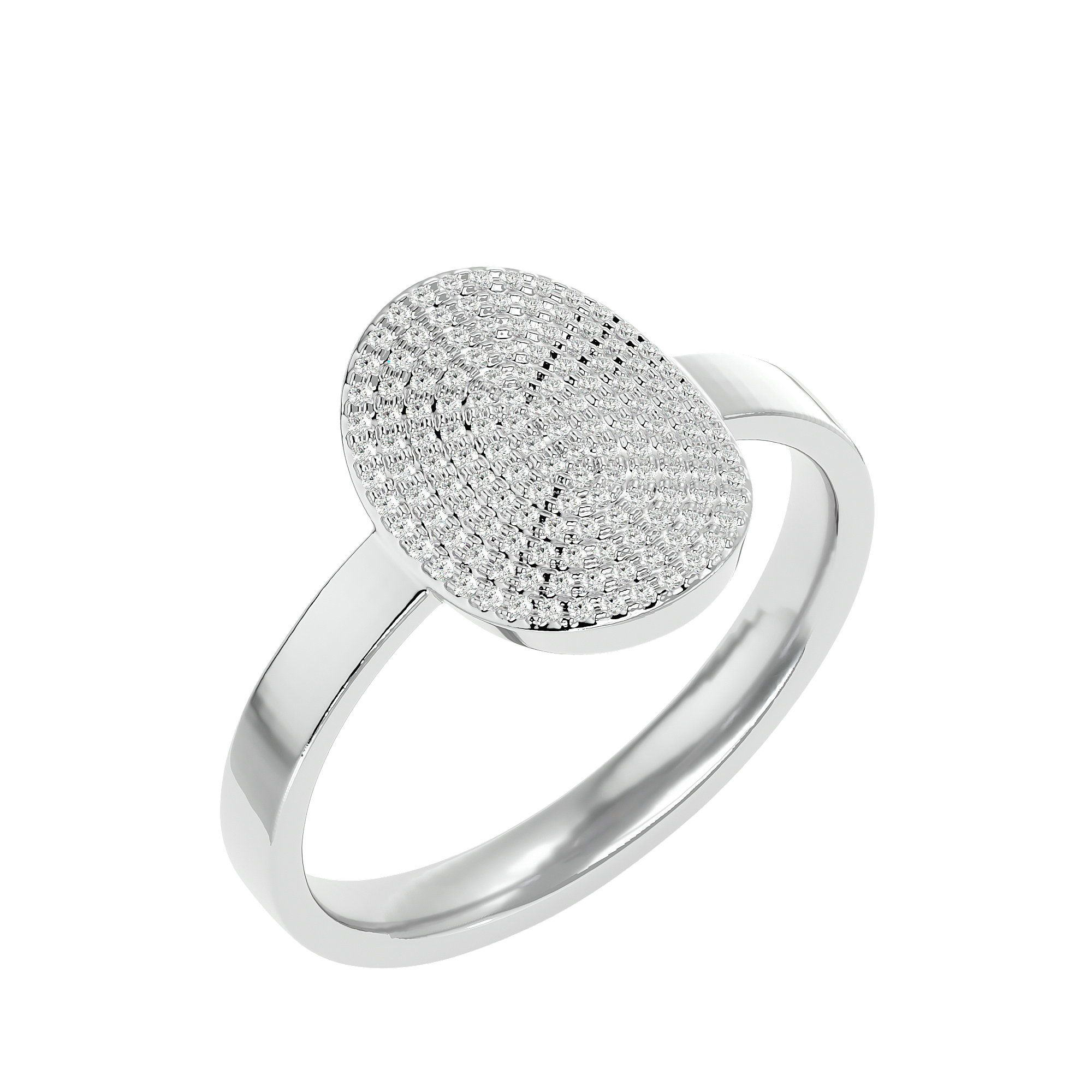 BAGUE OR BLANC 18K ET DIAMANTS 0.25GVS SSKT01H