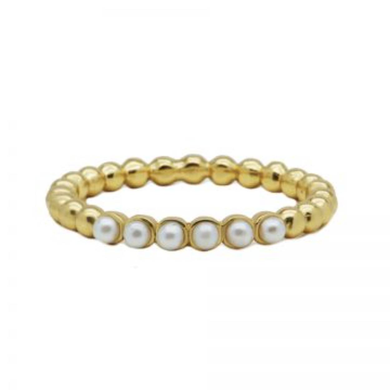 Ring Pearls Goldplated
