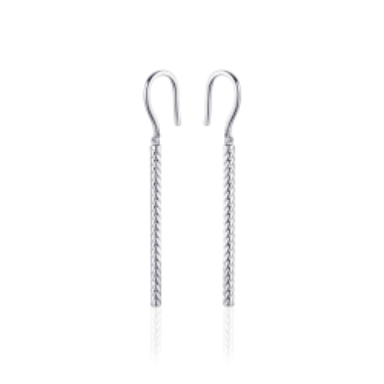 oorhangers zilver | staaf | twist