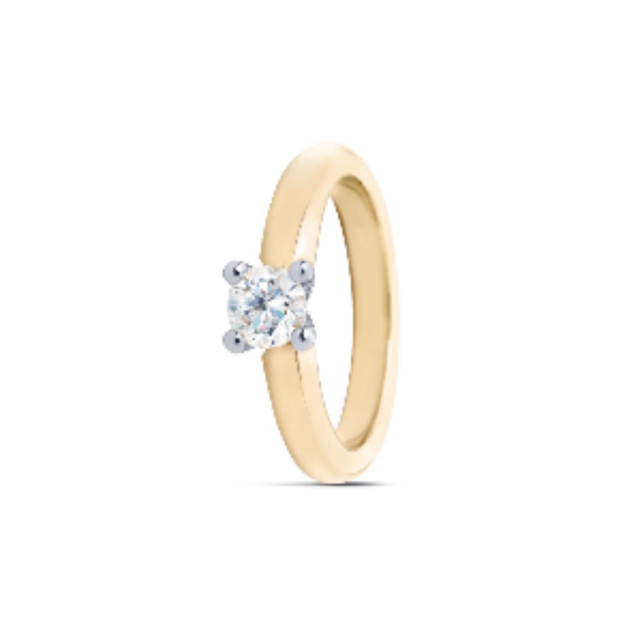 0082M Witgouden Solitairring met 0.08ct diamant