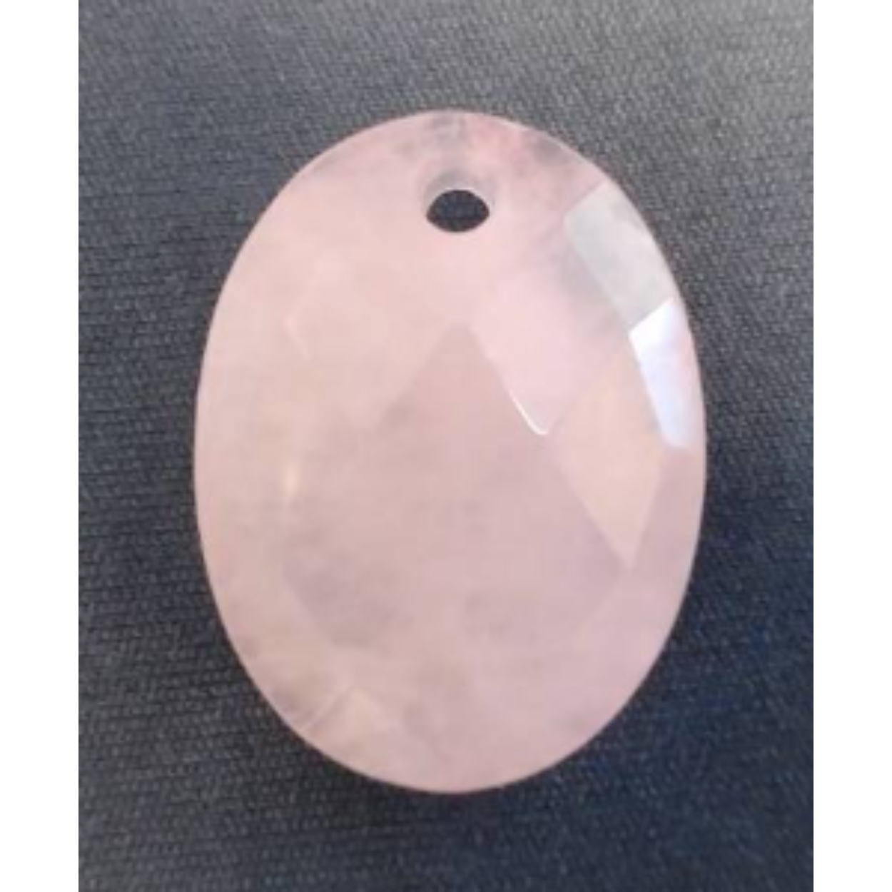 Hanger medium ovaal Rose Quartz