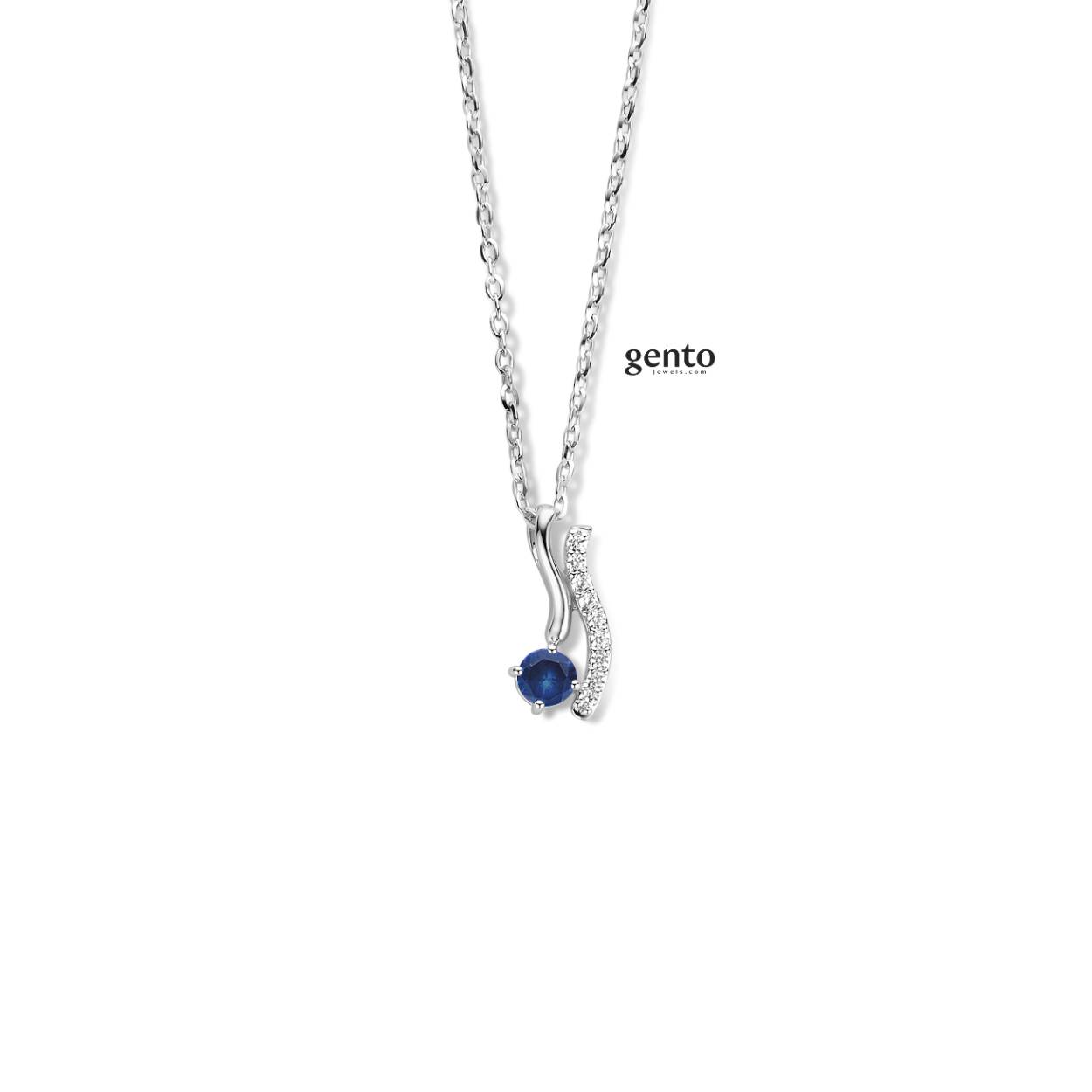 Ketting zilver zirc gento jewels