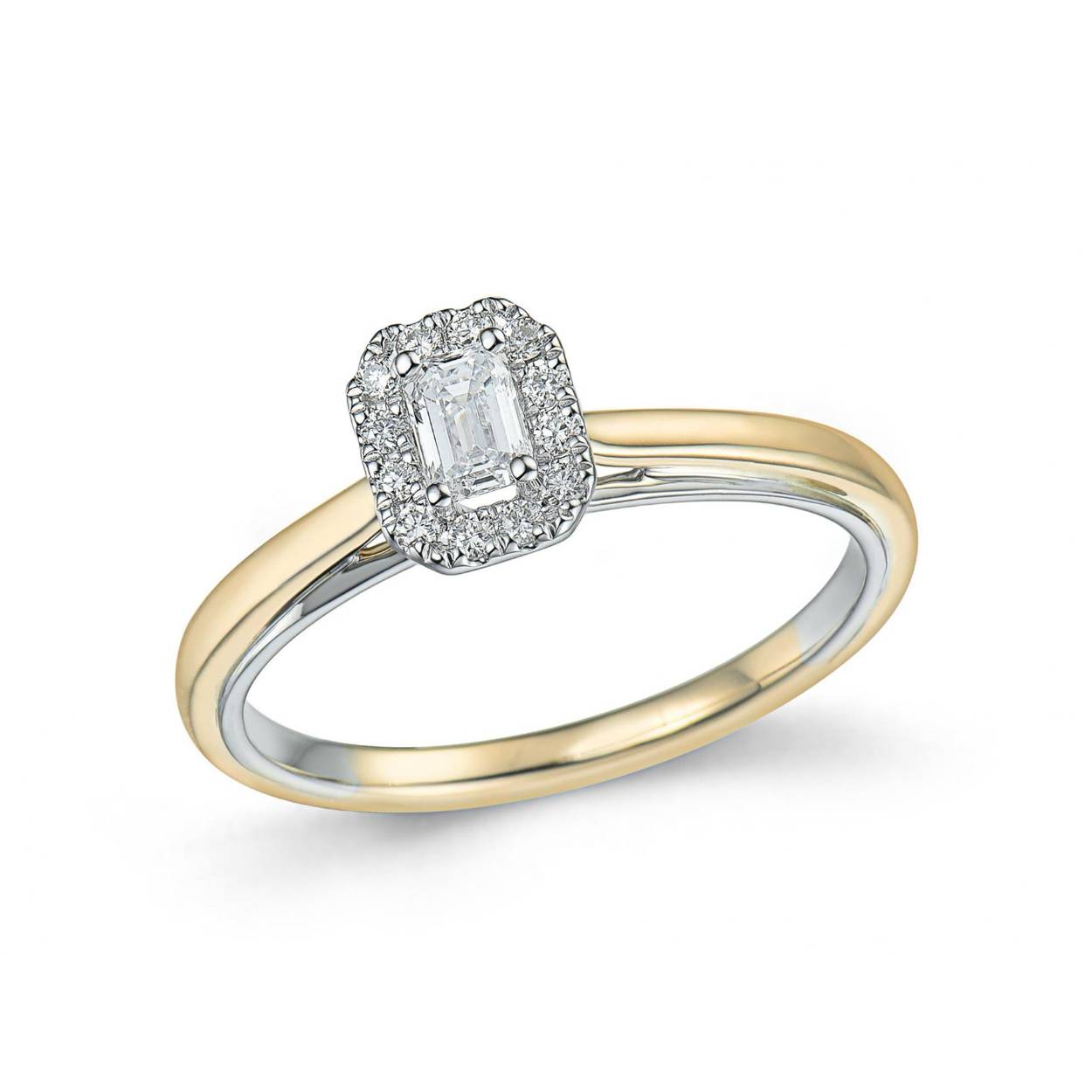 Ring goud 18kt met diamanten.