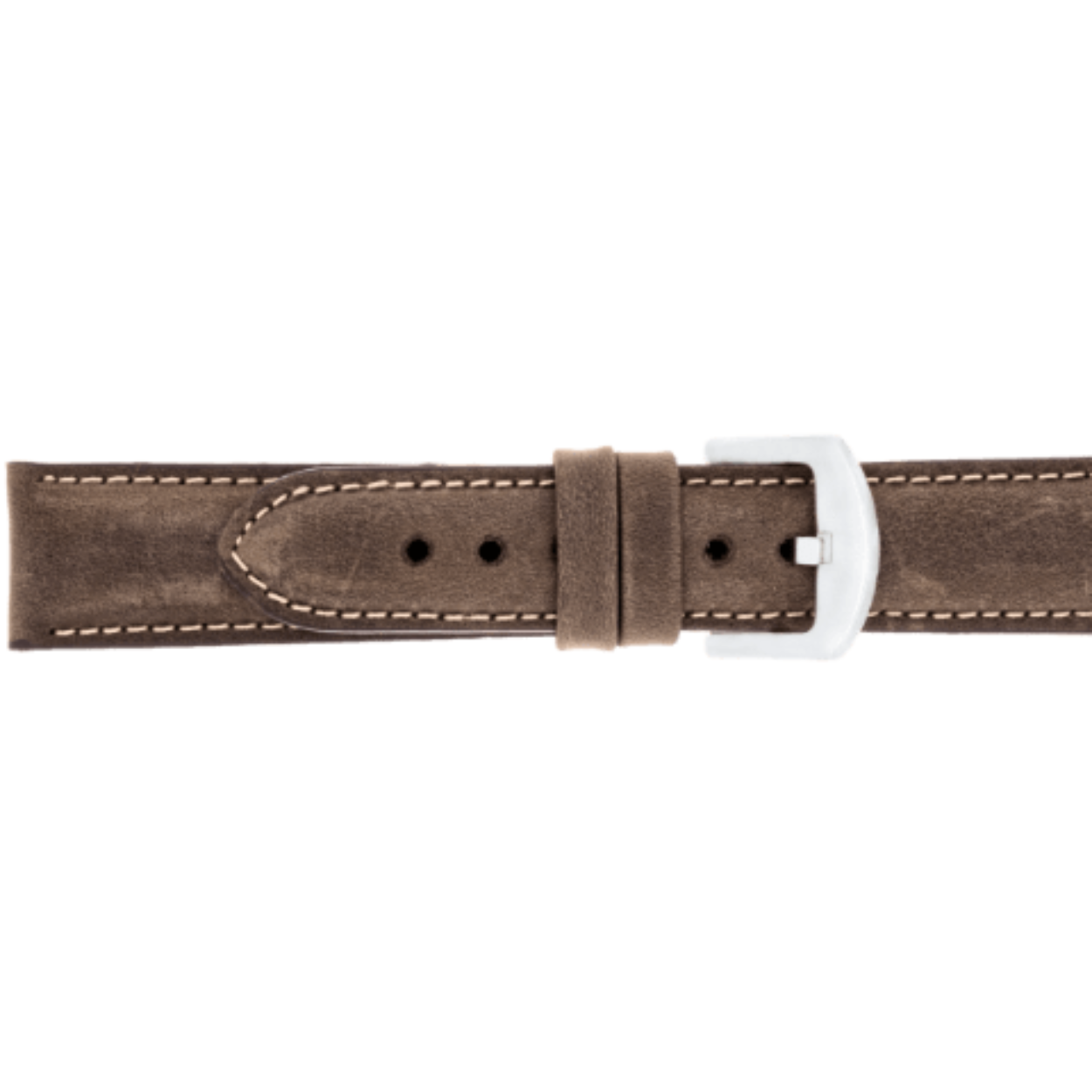 Horlogeband leder 566 Vintage Donker Bruin 24mm
