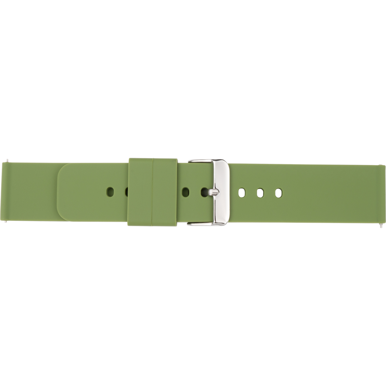 Horlogeband 893 groen silicone met quick release sluiting  18mm