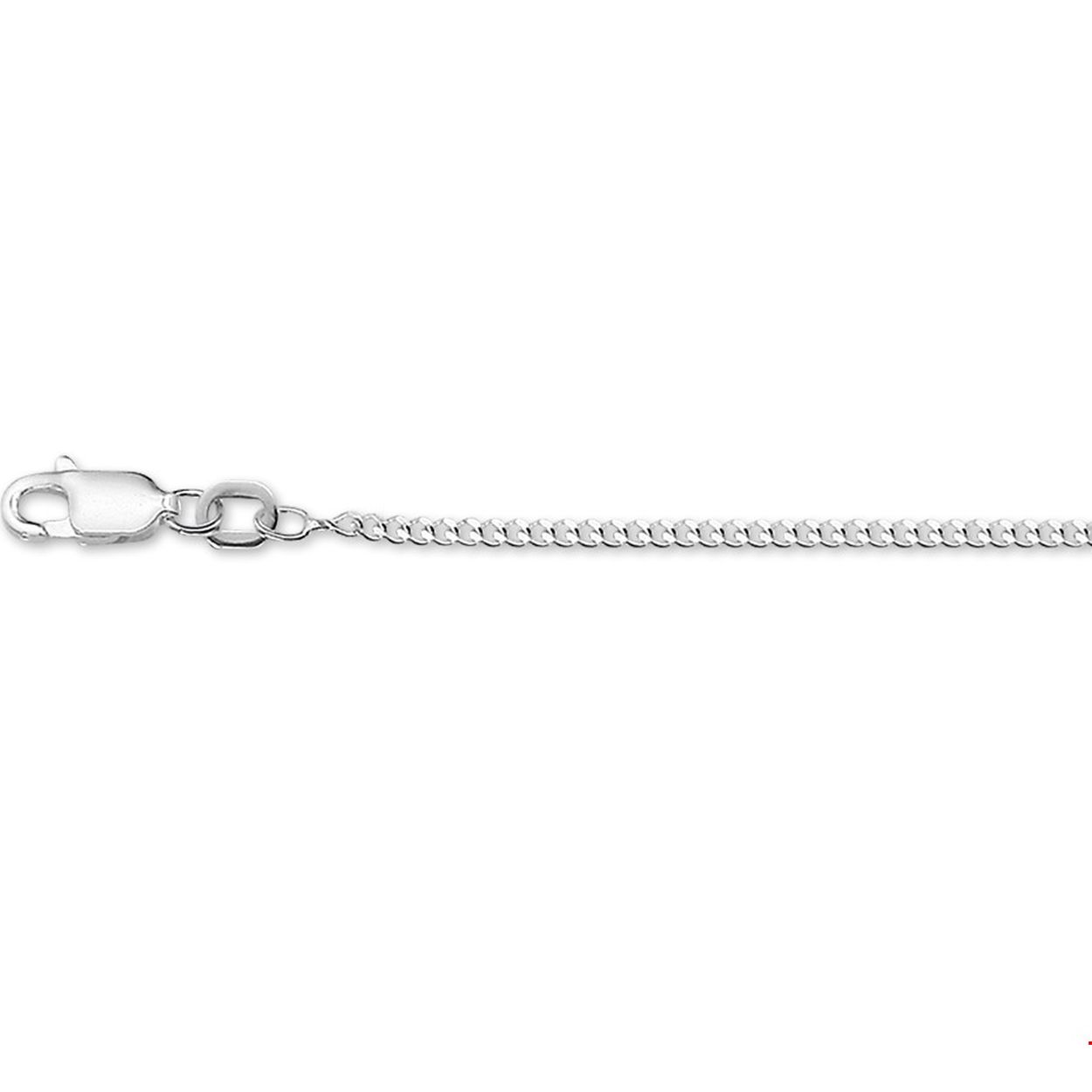 Zilveren collier met gourmette schakel.  
lengte: 40cm
Breedte: 1,8mm