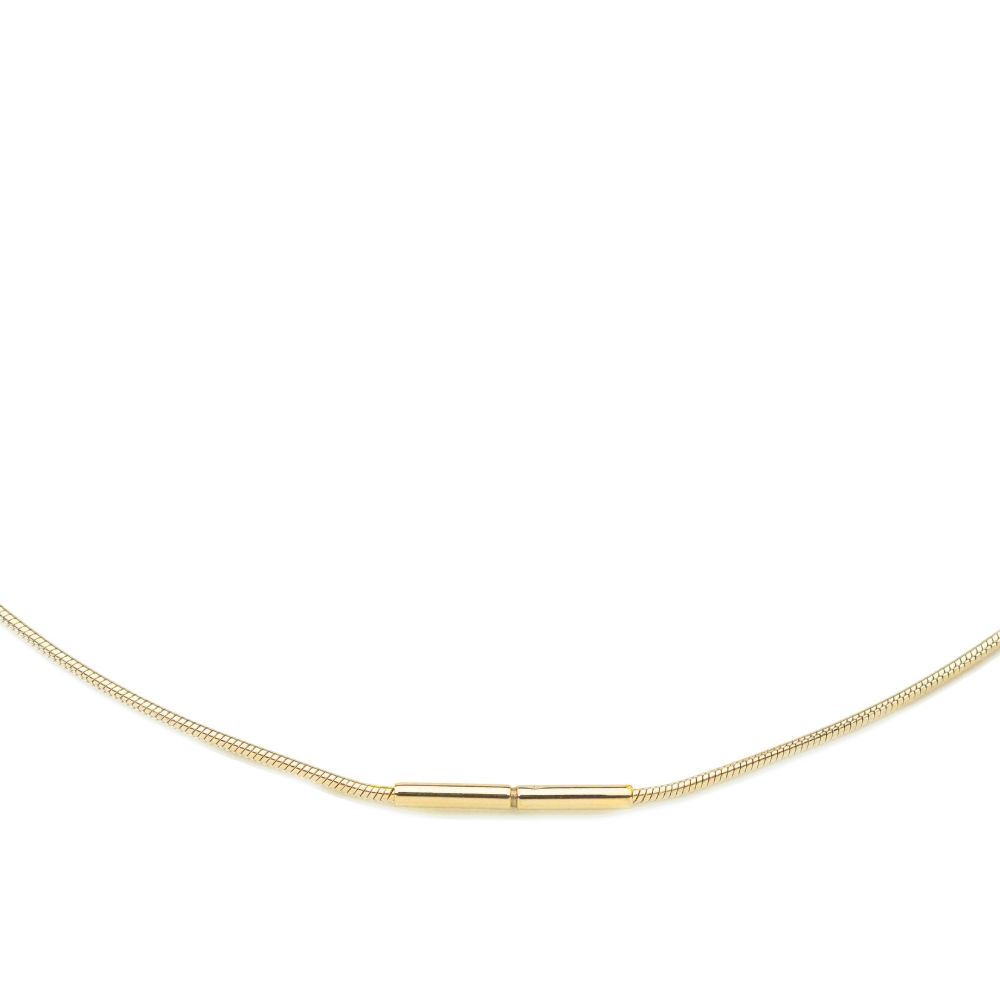 MELANO COLLIER A13SNAKE IN LENGTEMAAT 42CM . Levertijd 2-4 dagen.