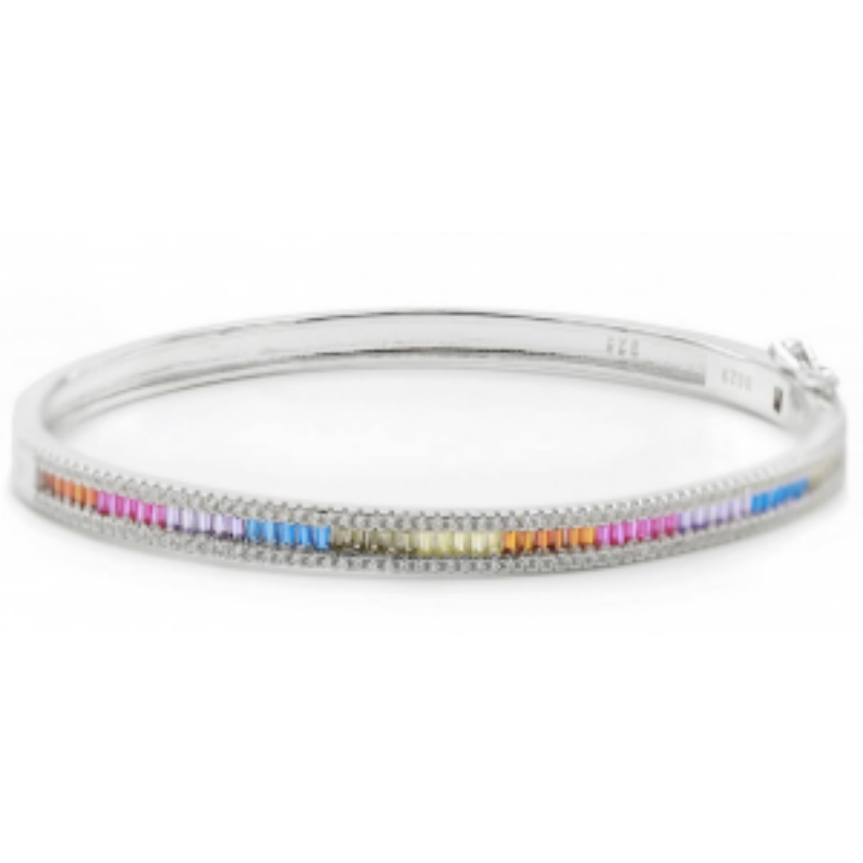 RAINBOW DESIGN ZILVEREN BANGLE